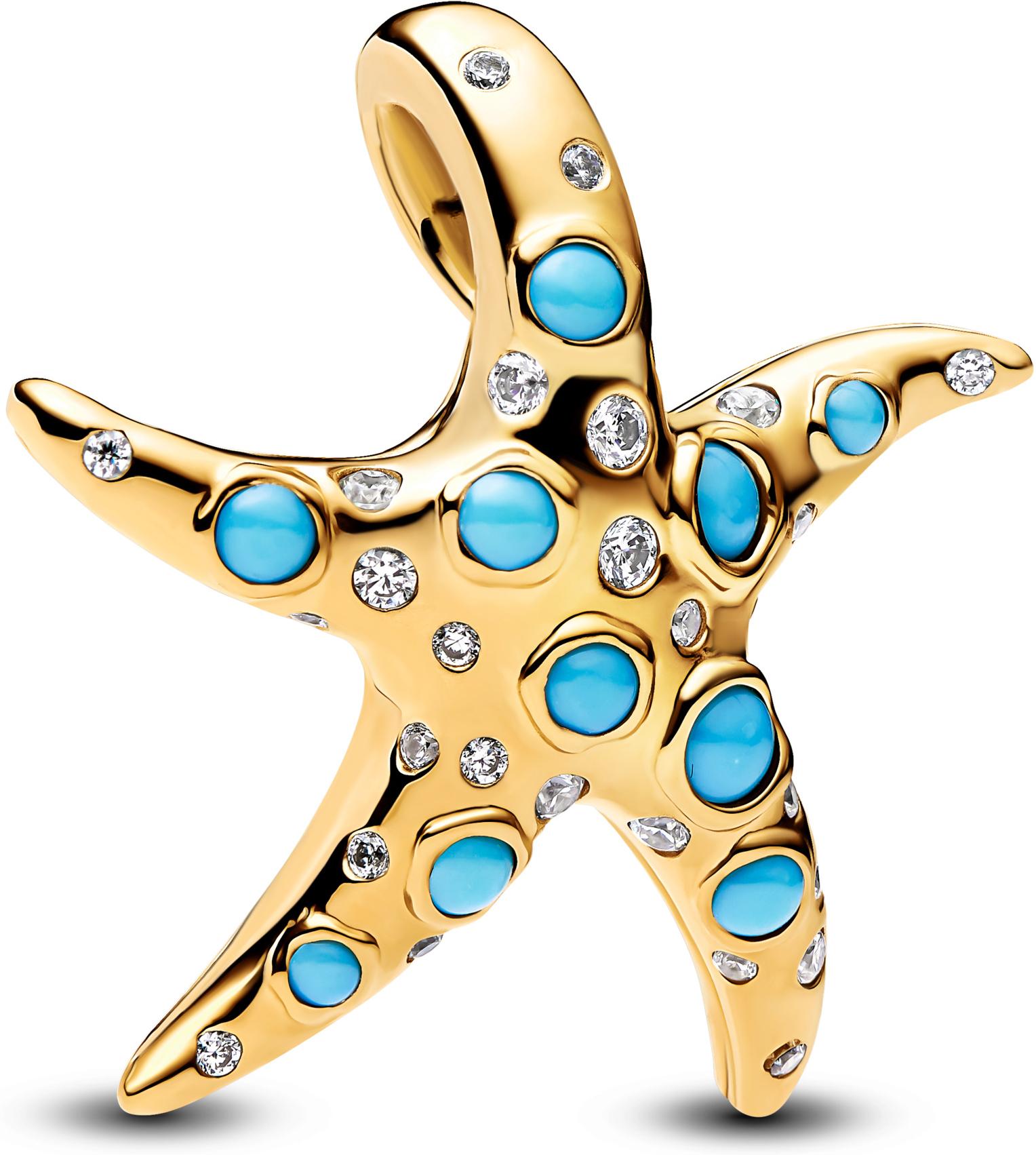 Pandora Funkelnder Blauer Seestern Charm-Anhänger 763818C01 Pendiente Charm Pandora Funkelnder Blauer Seestern Charm-Anhänger 763818C01 Pendiente Charm