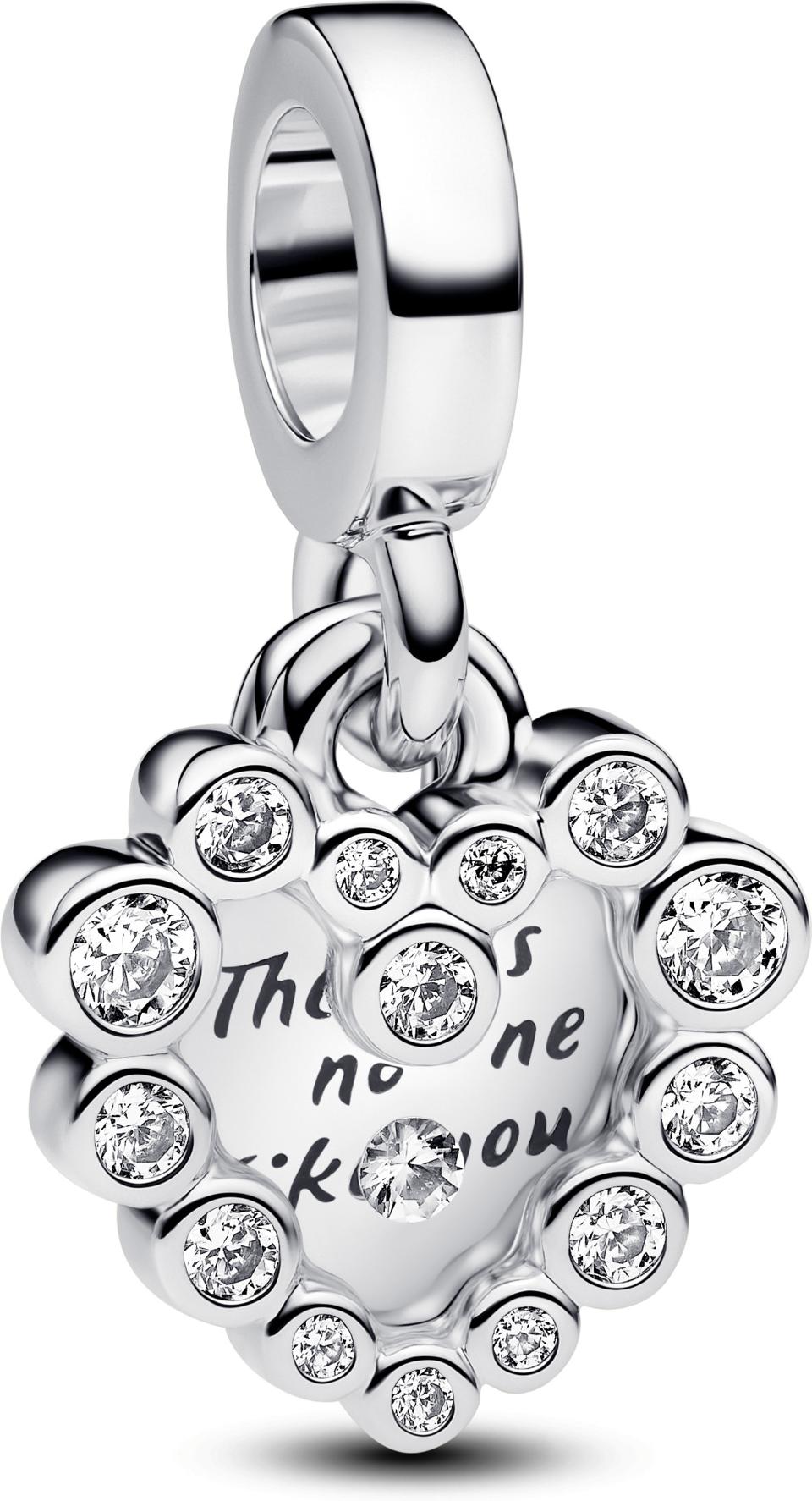 Pandora Funkelnder Doppel-Herzanhänger Charm 793765C01 Pendiente Charm Pandora Funkelnder Doppel-Herzanhänger Charm 793765C01 Pendiente Charm