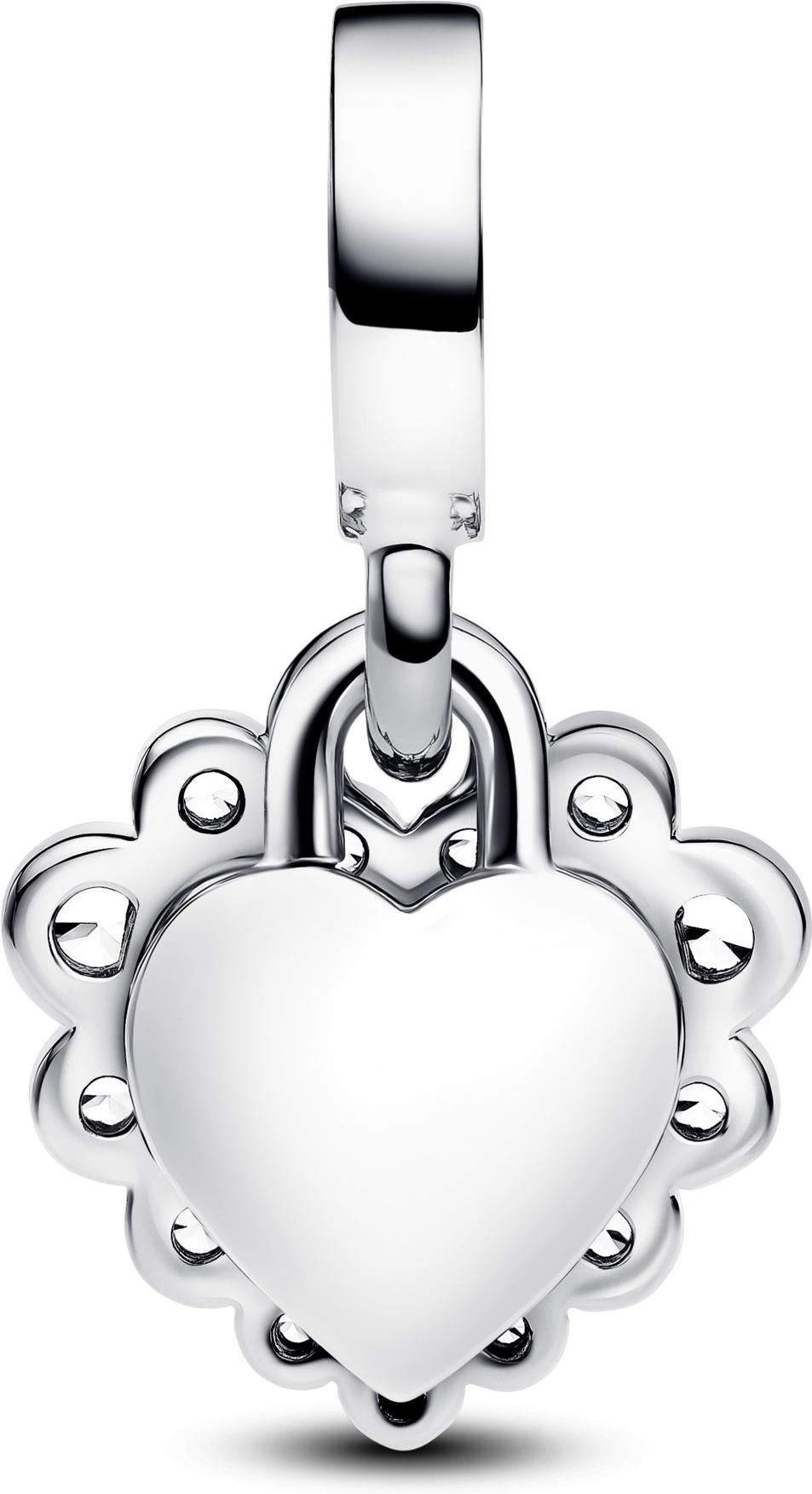 Pandora Funkelnder Doppel-Herzanhänger Charm 793765C01 Pendiente Charm Pandora Funkelnder Doppel-Herzanhänger Charm 793765C01 Pendiente Charm