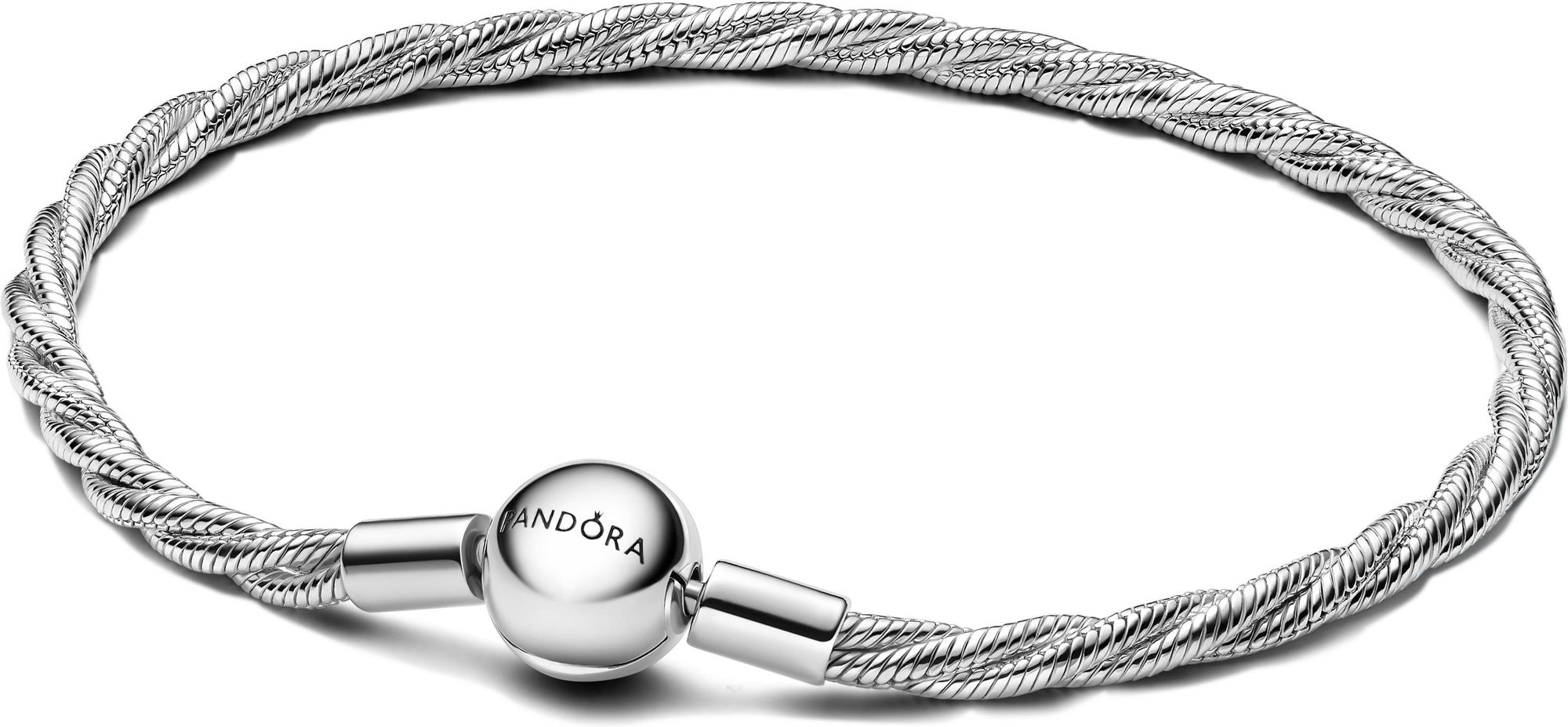 Pandora Runder Pandora Verschluss Gedrehtes Schlangen-Gliederarmband 593757C00 Braccialetto per donne Pandora Runder Pandora Verschluss Gedrehtes Schlangen-Gliederarmband 593757C00 Braccialetto per donne