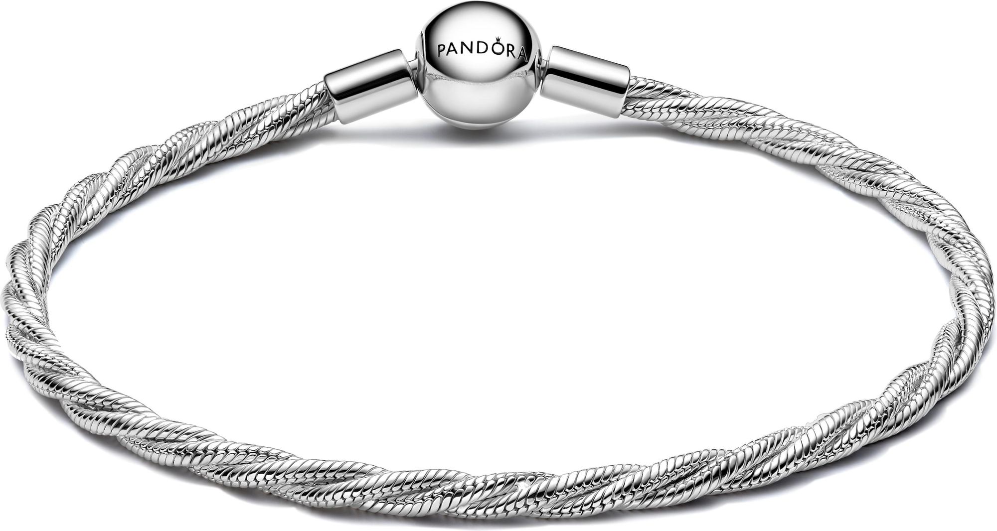 Pandora Runder Pandora Verschluss Gedrehtes Schlangen-Gliederarmband 593757C00 Braccialetto per donne Pandora Runder Pandora Verschluss Gedrehtes Schlangen-Gliederarmband 593757C00 Braccialetto per donne