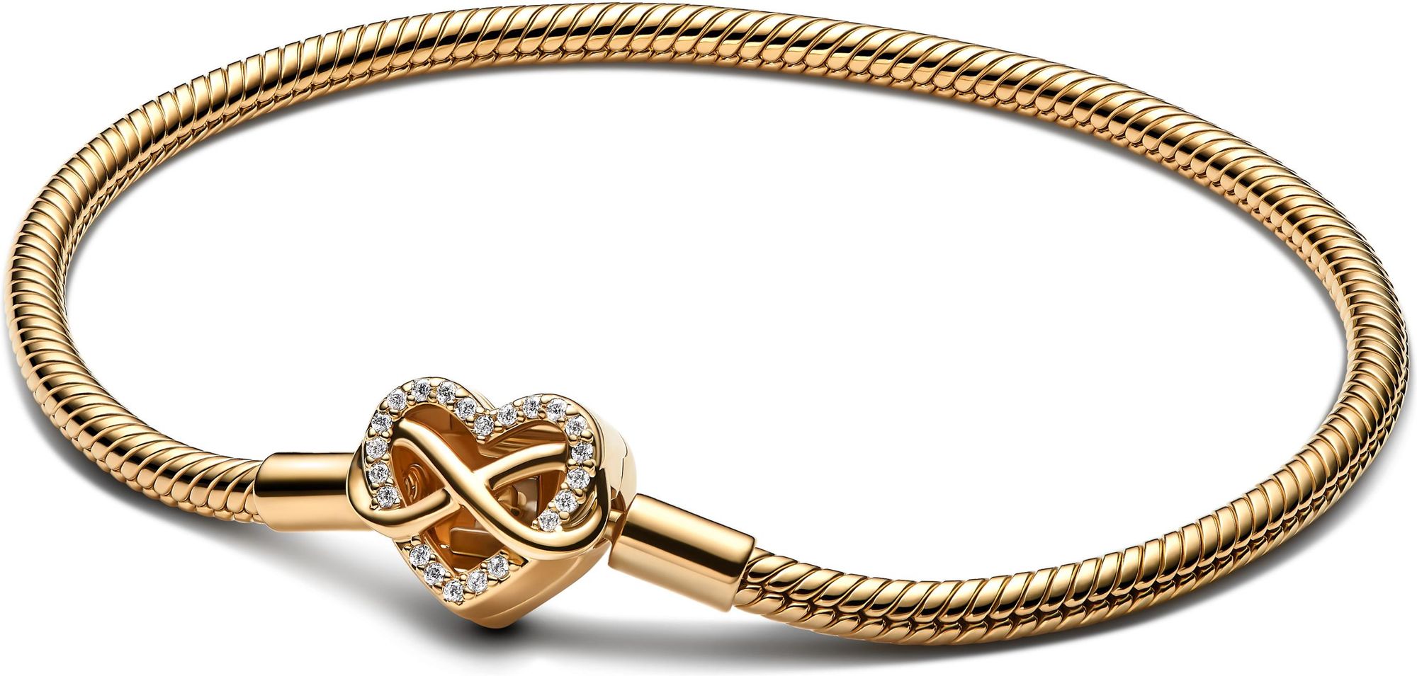 Pandora Schlangen-Gliederarmband mit Funklendem Unendlichkeits-Herzverschluss 563758C01 Pulsera para mujeres Pandora Schlangen-Gliederarmband mit Funklendem Unendlichkeits-Herzverschluss 563758C01 Pulsera para mujeres