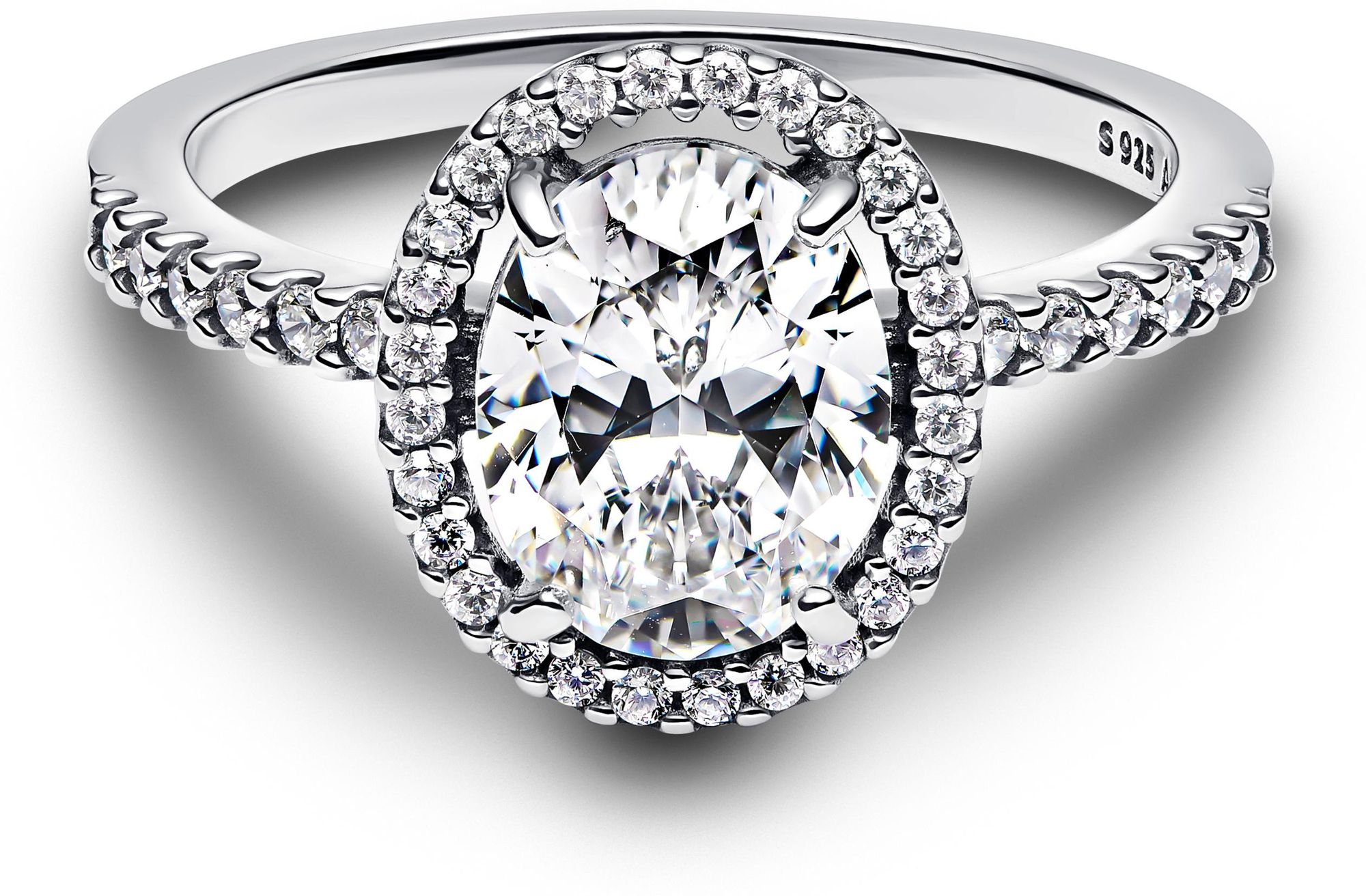 Pandora Ovaler Funkelnder Strahlenkranz Statement-Ring 193777C01 Anillo para mujeres Pandora Ovaler Funkelnder Strahlenkranz Statement-Ring 193777C01 Anillo para mujeres