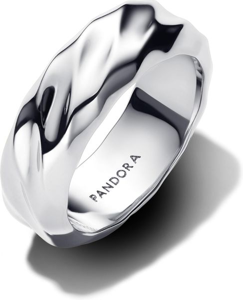 Pandora Gewellter Breiter Band-Ring 193886C00 Anello donna