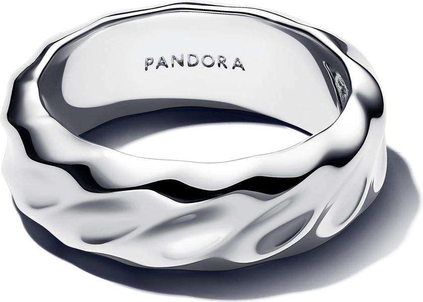 Pandora Gewellter Breiter Band-Ring 193886C00 Anello donna