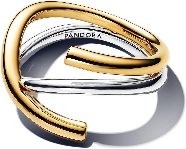 Pandora Organisch Geformter Bicolor Doppelring 163889C00 Anillo para mujeres Pandora Organisch Geformter Bicolor Doppelring 163889C00 Anillo para mujeres