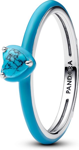 Pandora Türkisfarbener Herz-Stein Ring 193828C01 Anello donna Pandora Türkisfarbener Herz-Stein Ring 193828C01 Anello donna