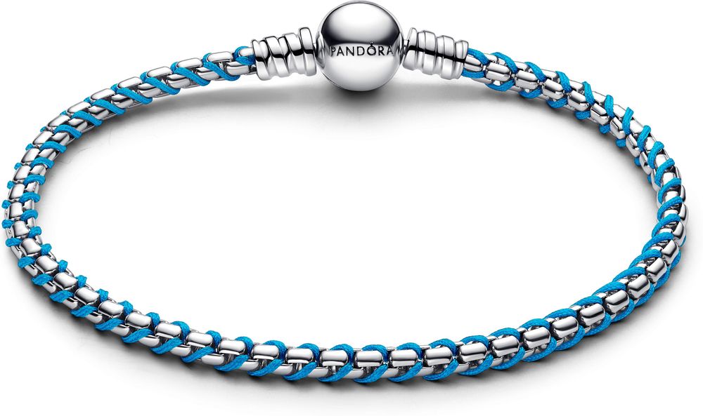 Pandora Blue Cord Snake Chain Bracelet 593816C01 Womens' bracelet