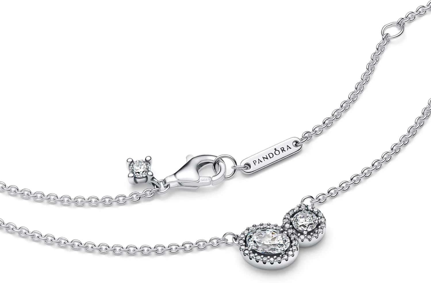 Pandora Umschließender Strahlenkranz Halskette 393776C01-45 Halsketting voor dames Pandora Umschließender Strahlenkranz Halskette 393776C01-45 Halsketting voor dames