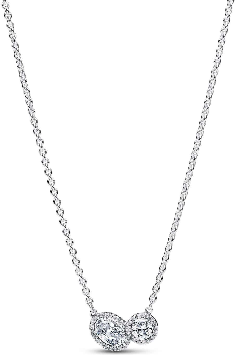 Pandora Umschließender Strahlenkranz Halskette 393776C01-45 Halsketting voor dames Pandora Umschließender Strahlenkranz Halskette 393776C01-45 Halsketting voor dames