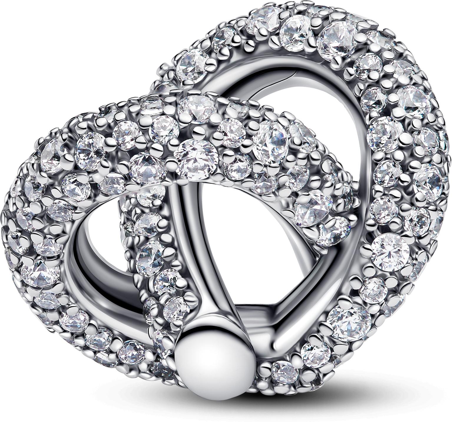 Pandora Pavé Unendlichkeitsknoten Herz-Charm 793771C01 Charm-hanger Pandora Pavé Unendlichkeitsknoten Herz-Charm 793771C01 Charm-hanger