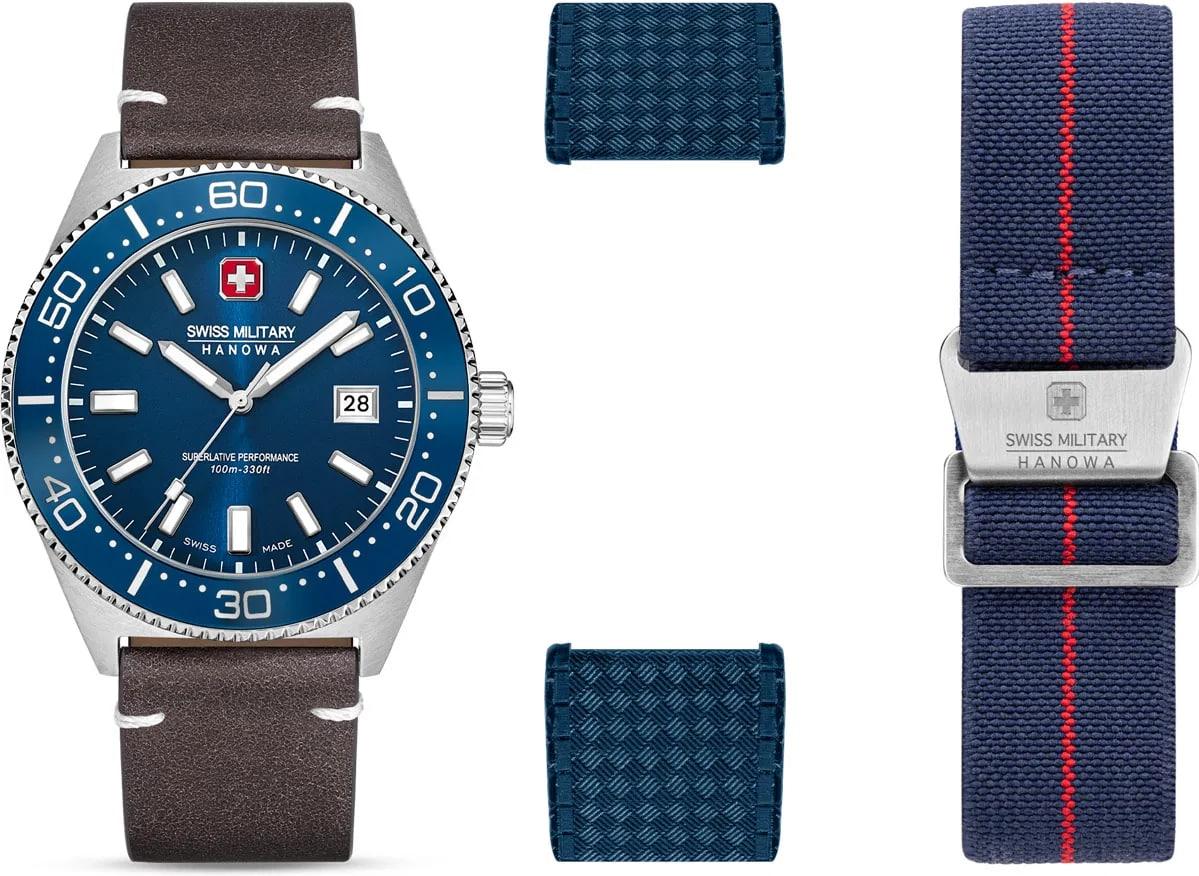 Swiss Military Hanowa NOMAD SMWGB0004902-SET Reloj de Pulsera para hombres Con pulsera adicional Swiss Military Hanowa NOMAD SMWGB0004902-SET Reloj de Pulsera para hombres Con pulsera adicional