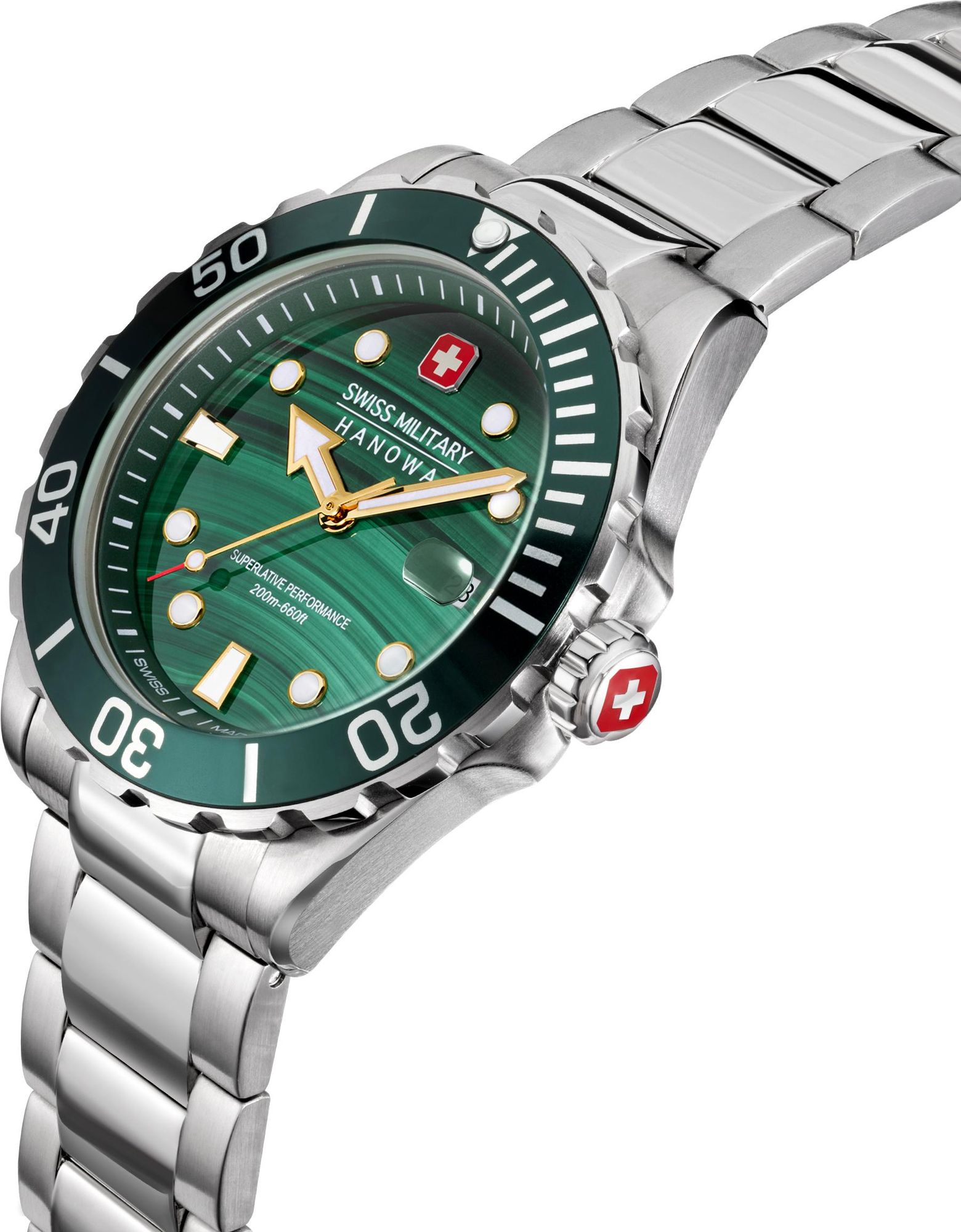 Swiss Military Hanowa OFFSHORE DIVER GREEN WATER SMWGH0005804 Heren armbandhorloge Swiss Military Hanowa OFFSHORE DIVER GREEN WATER SMWGH0005804 Heren armbandhorloge