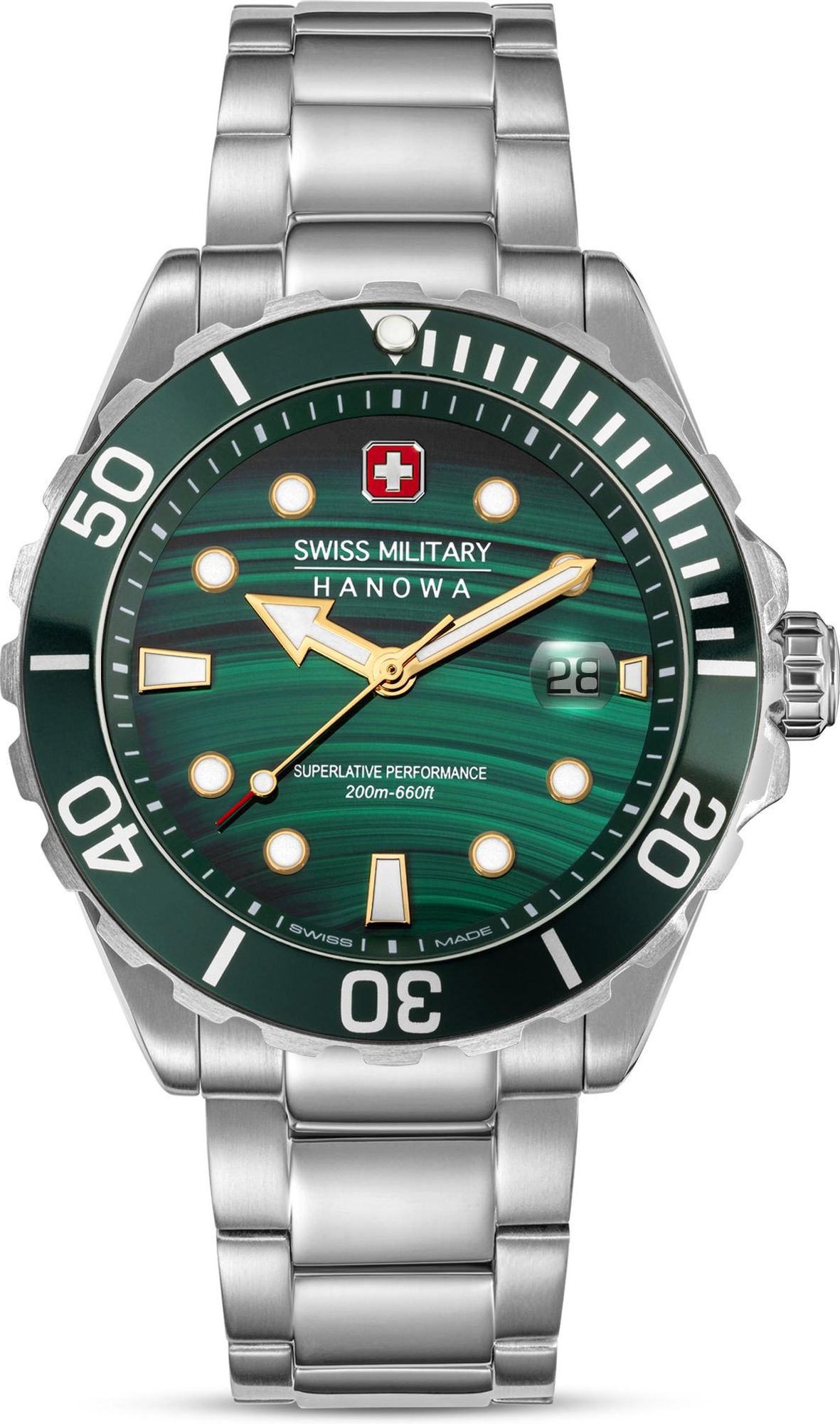 Swiss Military Hanowa OFFSHORE DIVER GREEN WATER SMWGH0005804 Heren armbandhorloge Swiss Military Hanowa OFFSHORE DIVER GREEN WATER SMWGH0005804 Heren armbandhorloge
