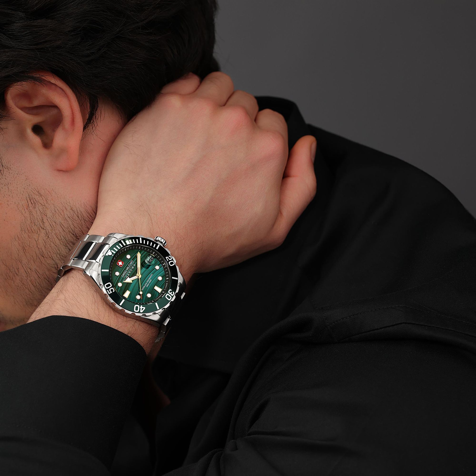 Swiss Military Hanowa OFFSHORE DIVER GREEN WATER SMWGH0005804 Heren armbandhorloge Swiss Military Hanowa OFFSHORE DIVER GREEN WATER SMWGH0005804 Heren armbandhorloge