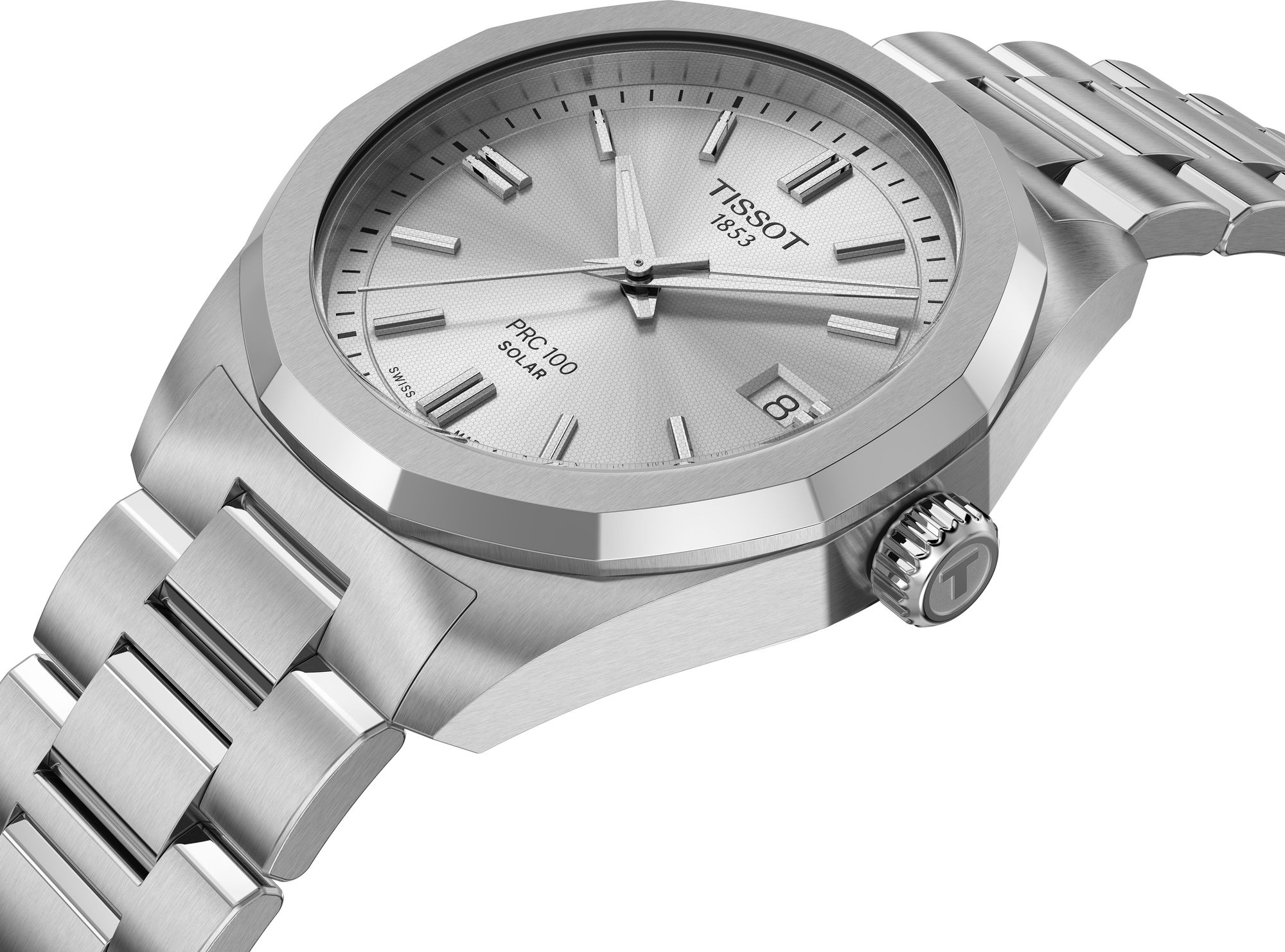 Tissot PRC 100 Solar 34mm T151.822.11.031.00 Montre-Bracelet pour hommes Alimentation Solaire