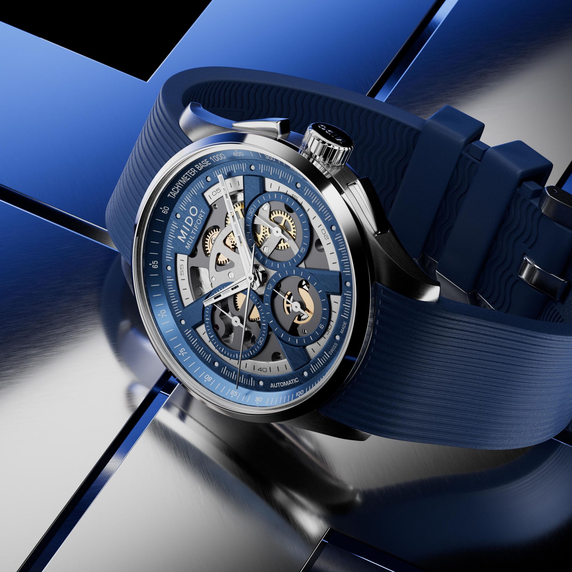 Mido Multifort Skeleton Chrono M038.662.17.040.00 Automatic Mens Chronograph Skeleton Dial Mido Multifort Skeleton Chrono M038.662.17.040.00 Automatic Mens Chronograph Skeleton Dial