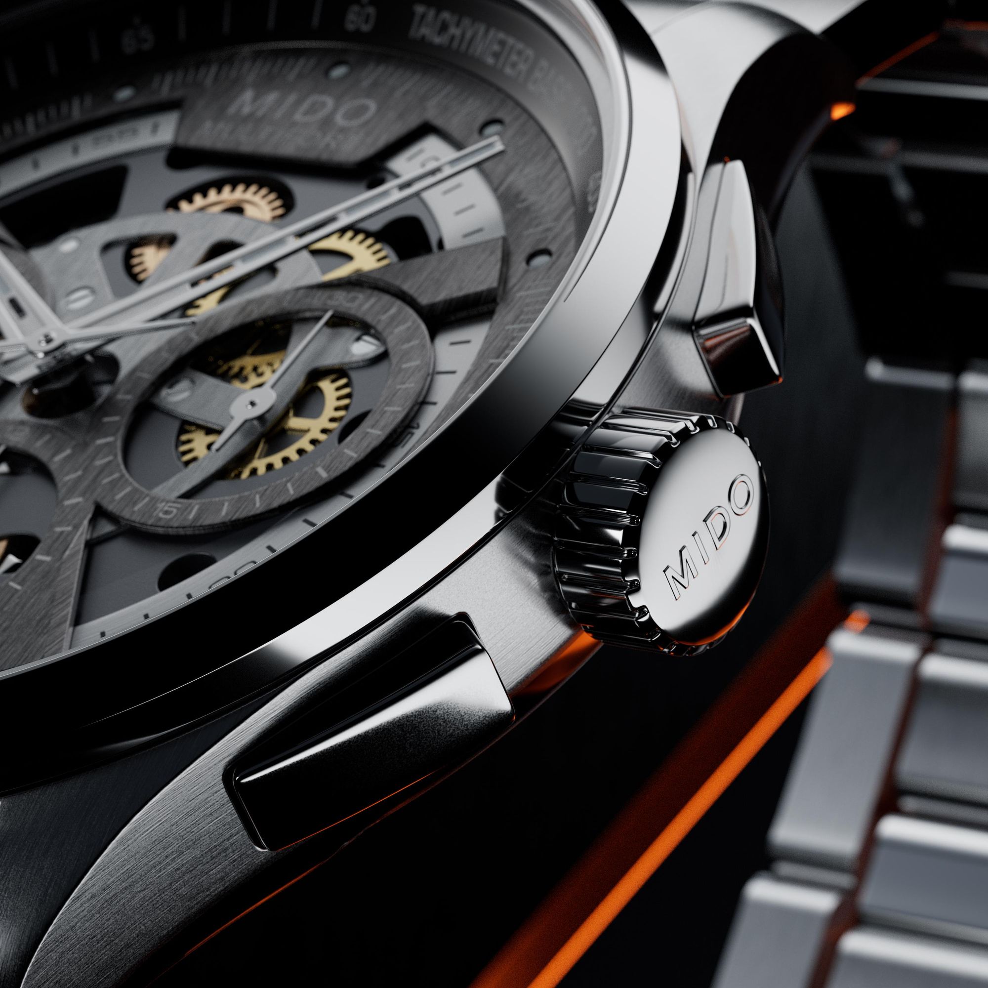 Mido Multifort Skeleton Chrono M038.662.11.060.00 Chronographe Automatique pour hommes Cadran Squelette Mido Multifort Skeleton Chrono M038.662.11.060.00 Chronographe Automatique pour hommes Cadran Squelette