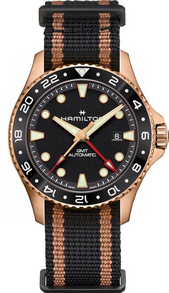 Hamilton Khaki Navy GMT Bronze H82565930 Automatisch horloge voor heren