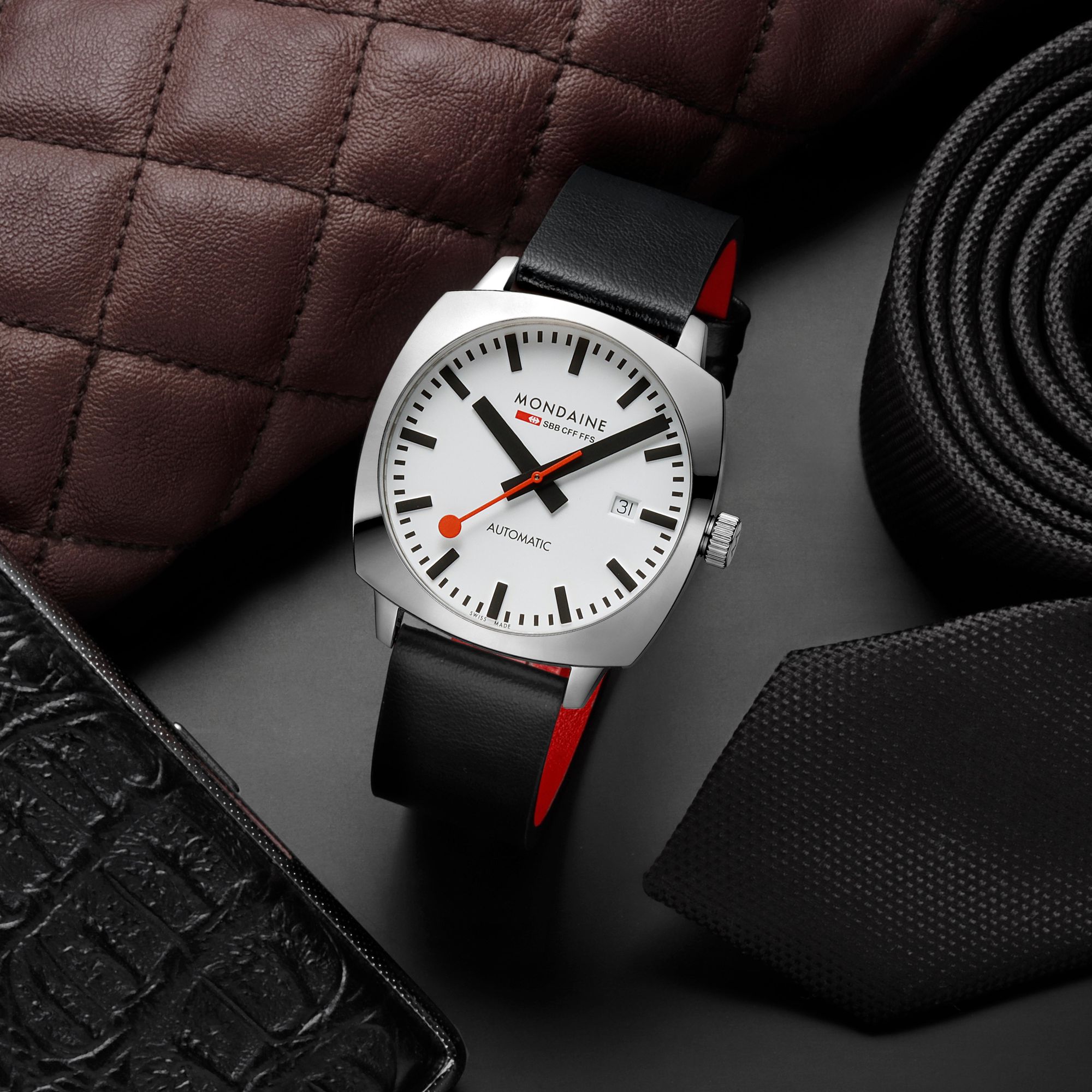 Mondaine Cushion MSL.3961B.LBV Reloj Automático para hombres Mondaine Cushion MSL.3961B.LBV Reloj Automático para hombres