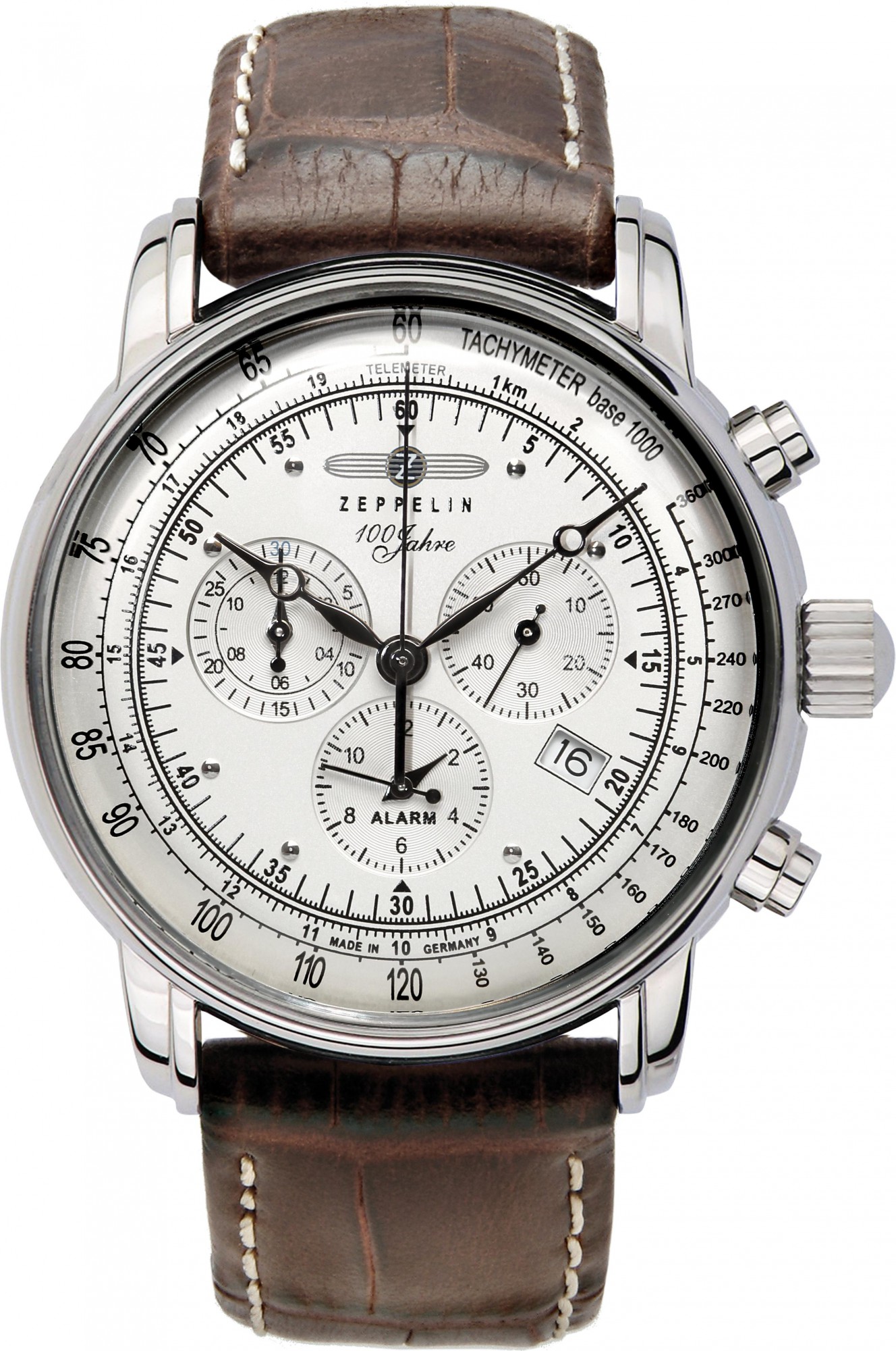 Zeppelin Chrono-Alarm 7680-1 Mens Chronograph Made in Germany Zeppelin Chrono-Alarm 7680-1 Mens Chronograph Made in Germany