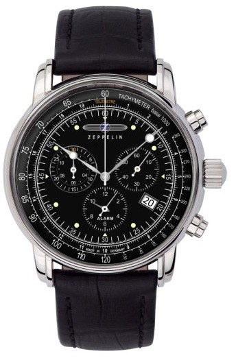 Zeppelin Chrono-Alarm 76802 Herrenchronograph Made in Germany