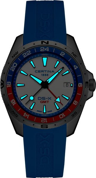 Certina DS-X GMT C047.452.17.011.00 Herrenarmbanduhr Certina DS-X GMT C047.452.17.011.00 Herrenarmbanduhr