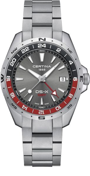 Certina DS-X GMT C047.452.11.081.01 Heren armbandhorloge Certina DS-X GMT C047.452.11.081.01 Heren armbandhorloge