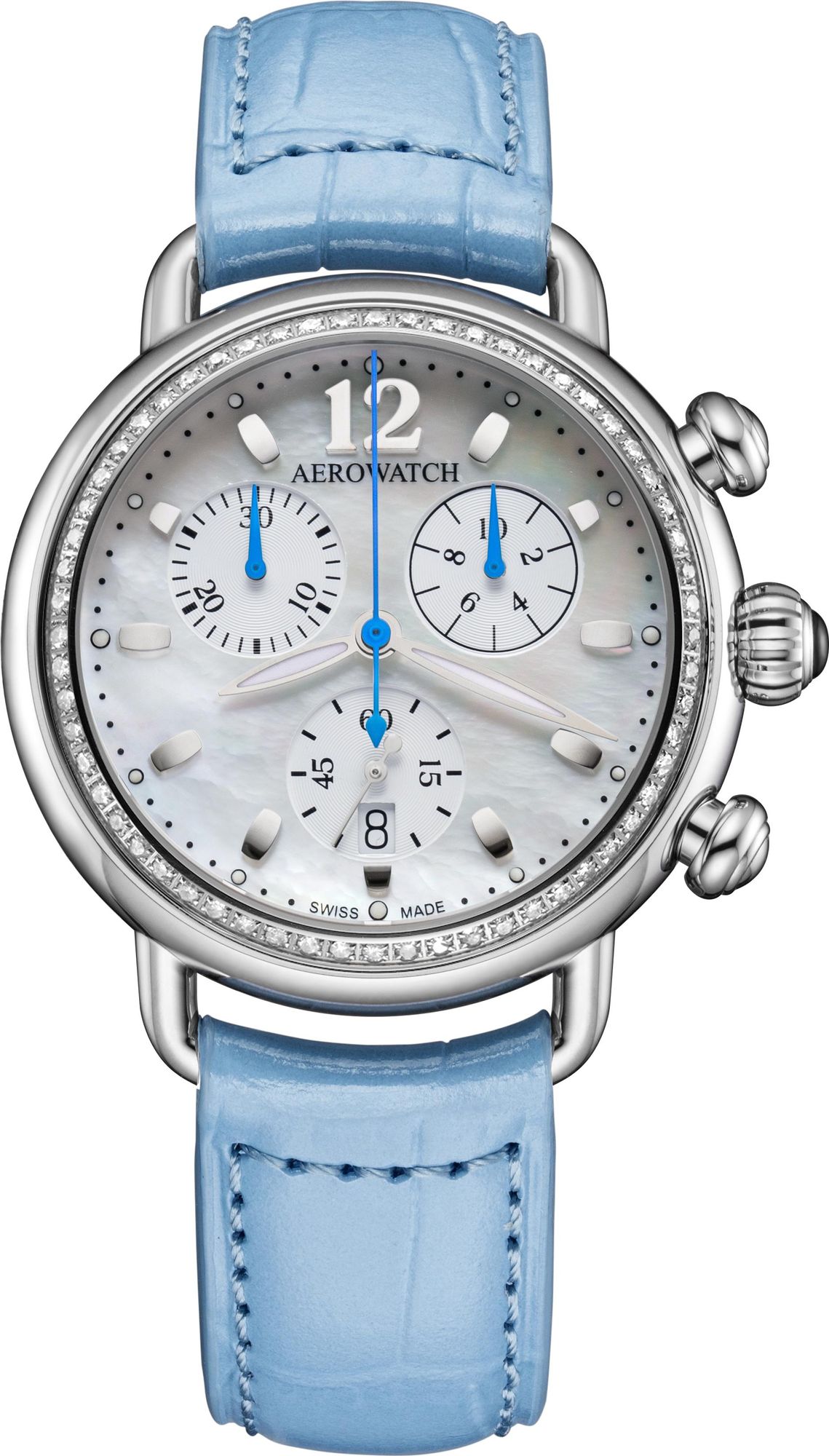 Aerowatch 1942 A 81105 AA01 DIA Dameschronograaf Aerowatch 1942 A 81105 AA01 DIA Dameschronograaf