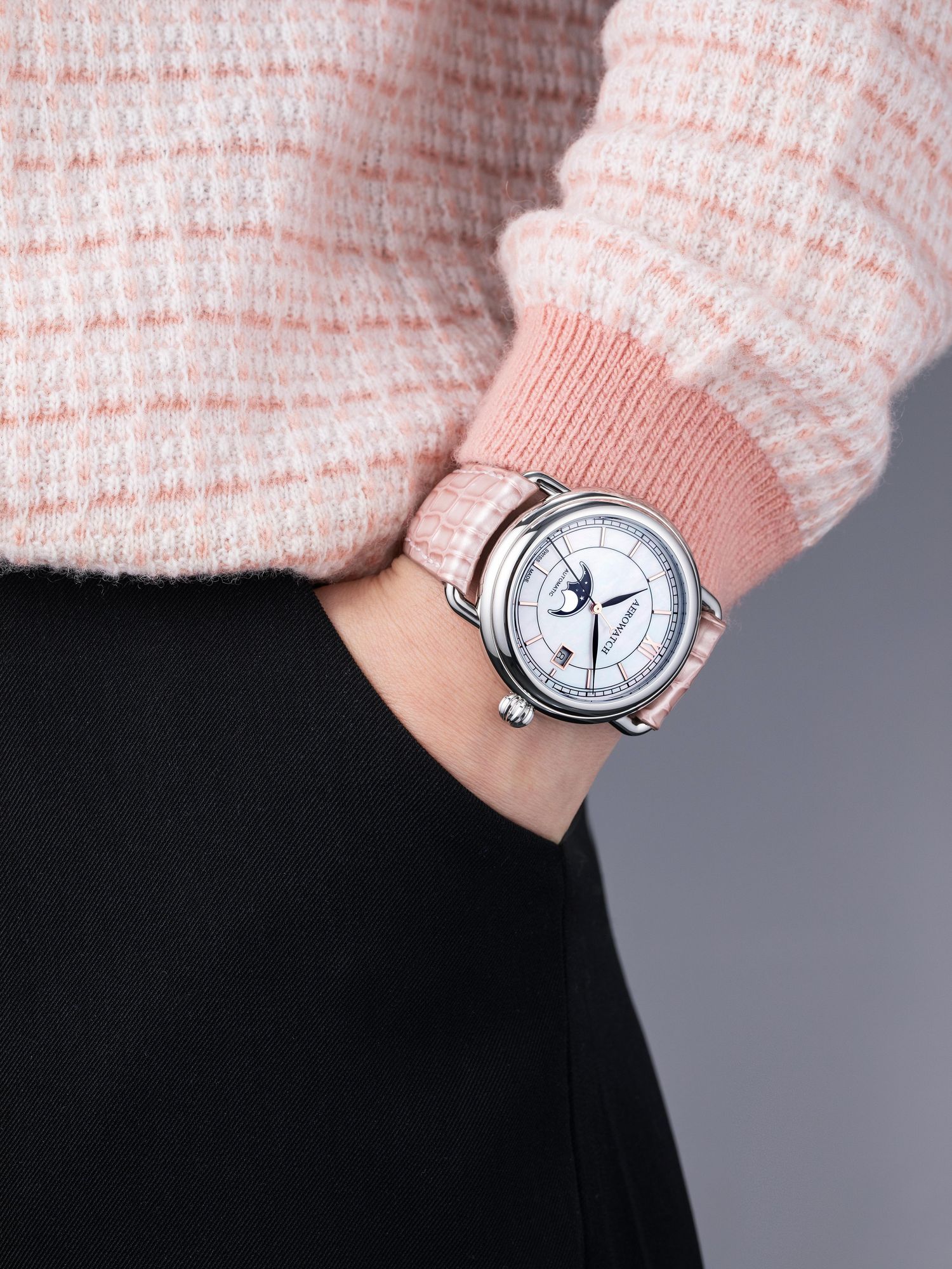 Aerowatch 1942 A 77983 AA02 BR RO Reloj Automático para mujeres Aerowatch 1942 A 77983 AA02 BR RO Reloj Automático para mujeres