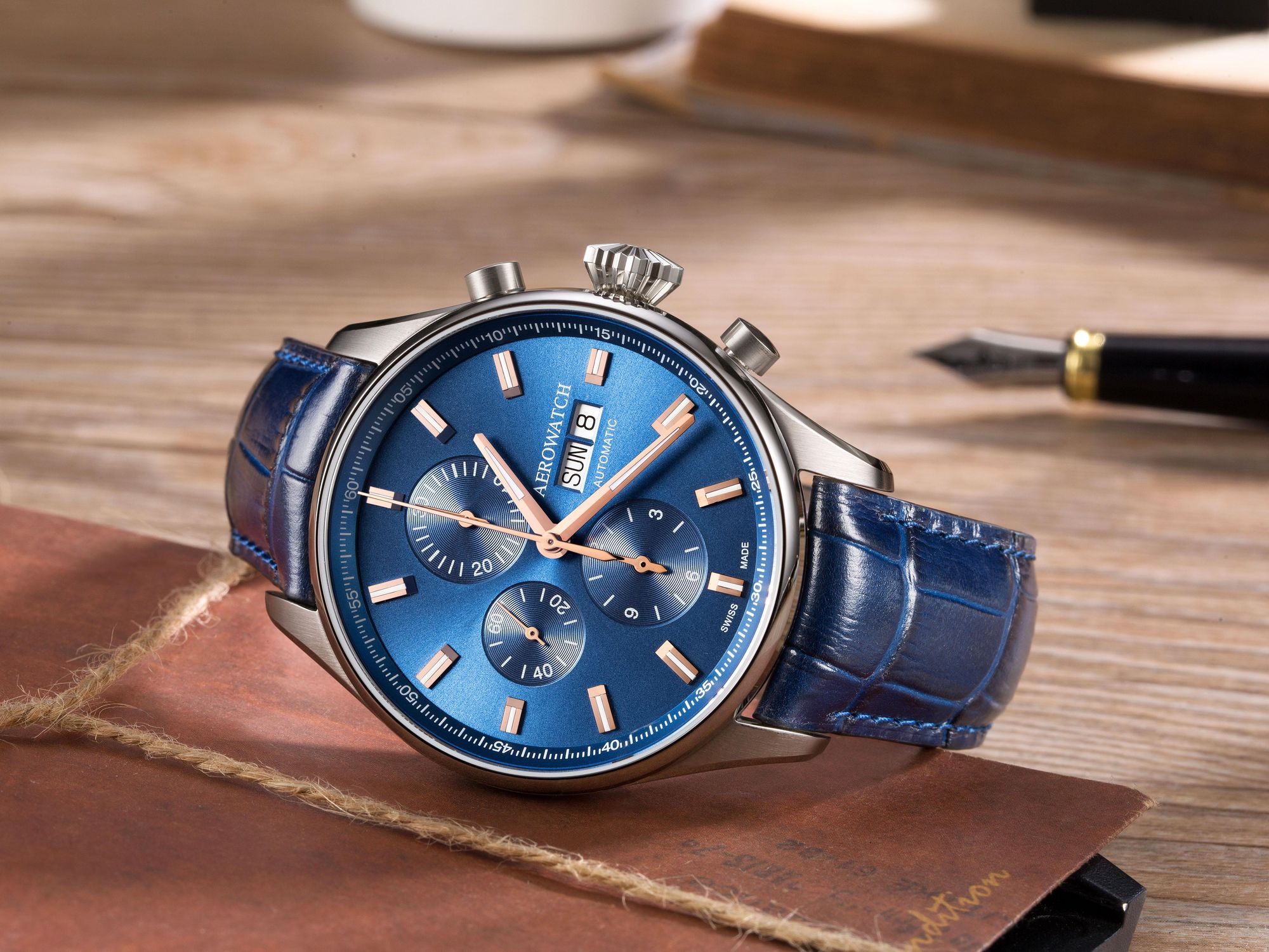 Aerowatch Les Grandes Classiques A 61989 AA01 Chronographe Automatique pour hommes