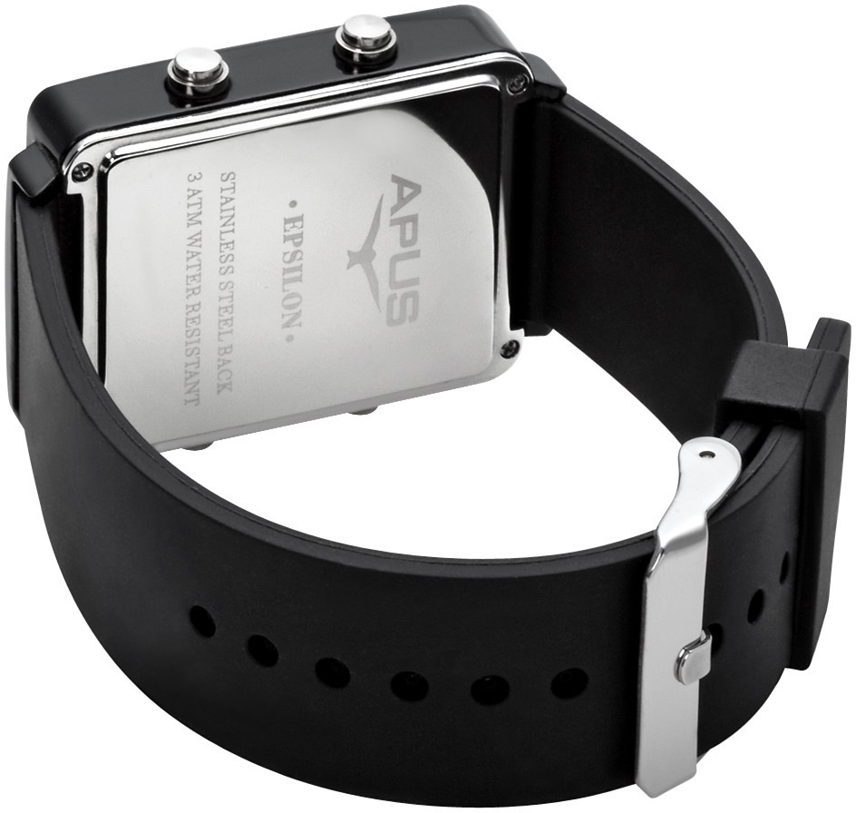 APUS Epsilon Black Blue AS-ES-BB LED Uhr Design Highlight