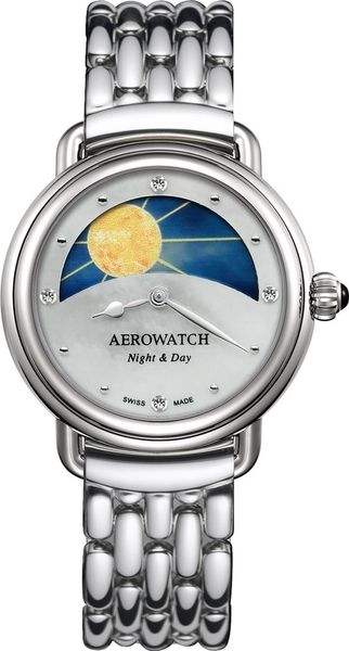Aerowatch 1942 A 44960 AA11 M Damenarmbanduhr Mondphase Aerowatch 1942 A 44960 AA11 M Damenarmbanduhr Mondphase