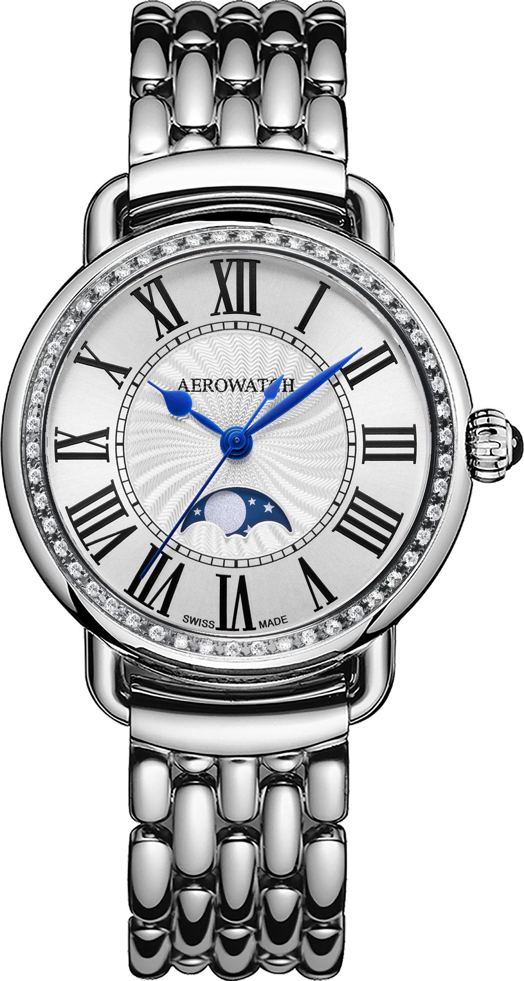 Aerowatch 1942 A 43960 AA03 DIA M Wristwatch for women Lunar Phase Indicator Aerowatch 1942 A 43960 AA03 DIA M Wristwatch for women Lunar Phase Indicator