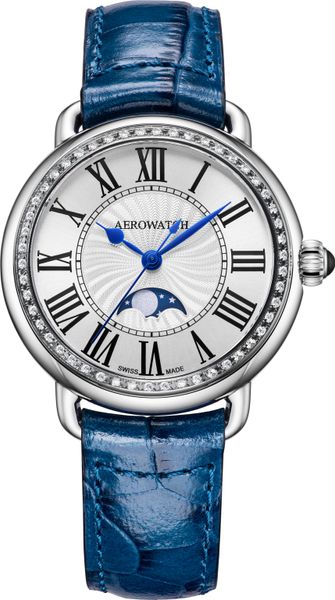Aerowatch 1942 A 43960 AA03 DIA Montre Bracelet pour femmes Indicateur de la phase de la lune Aerowatch 1942 A 43960 AA03 DIA Montre Bracelet pour femmes Indicateur de la phase de la lune