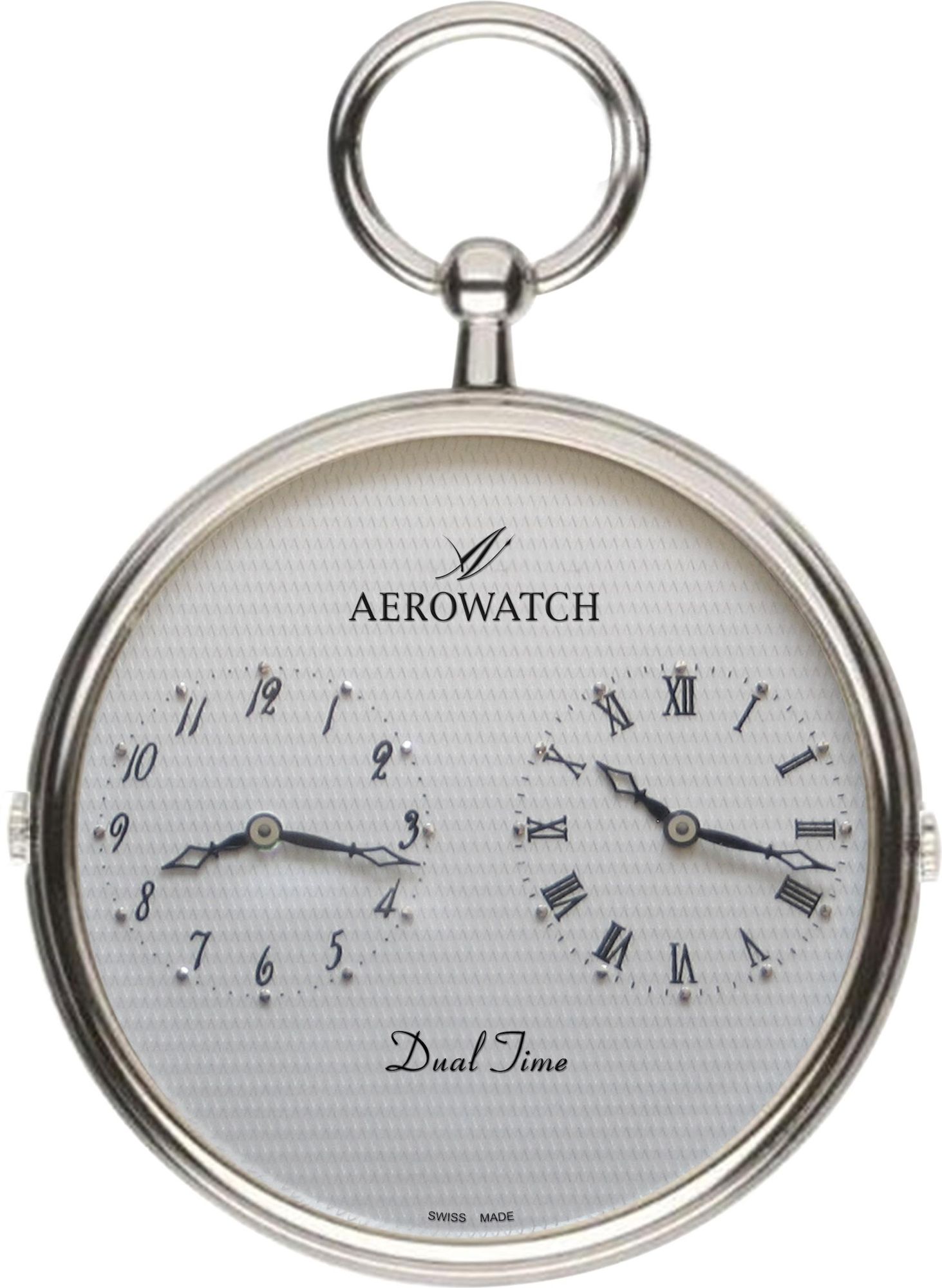 Aerowatch Lépines 05826 PD01 Orologio da tasca per uomo Doppio quadrante Aerowatch Lépines 05826 PD01 Orologio da tasca per uomo Doppio quadrante