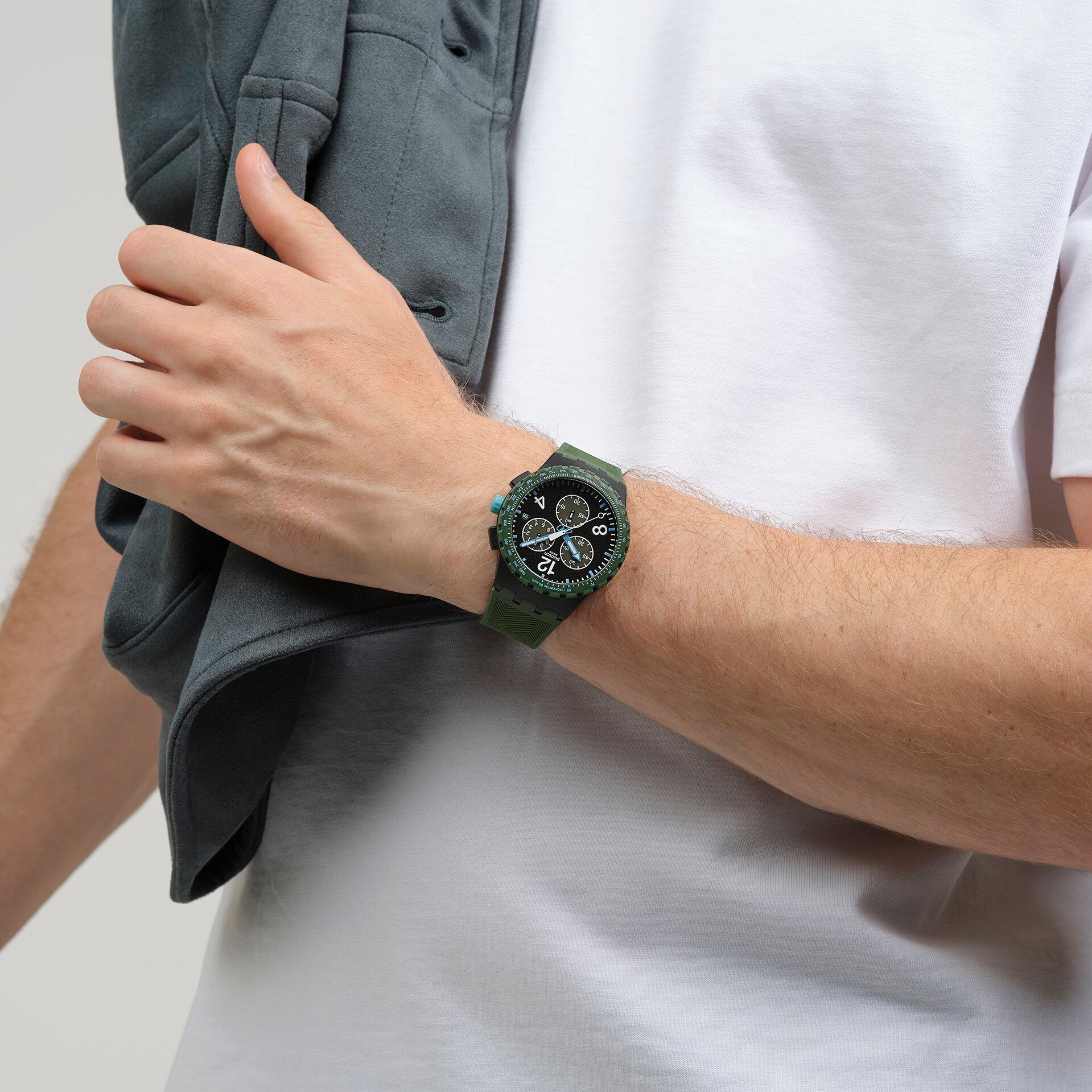 Swatch OLIVE RUSH SUSB421 Unisex horloge Swatch OLIVE RUSH SUSB421 Unisex horloge