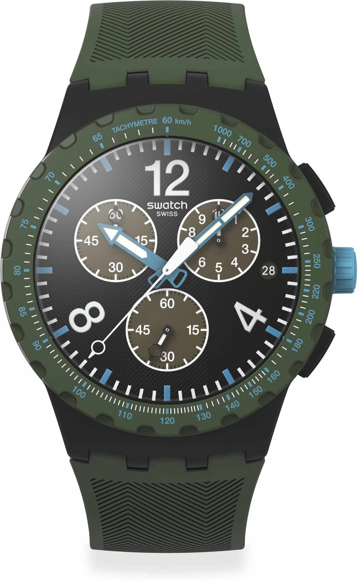 Swatch OLIVE RUSH SUSB421 Unisex horloge Swatch OLIVE RUSH SUSB421 Unisex horloge
