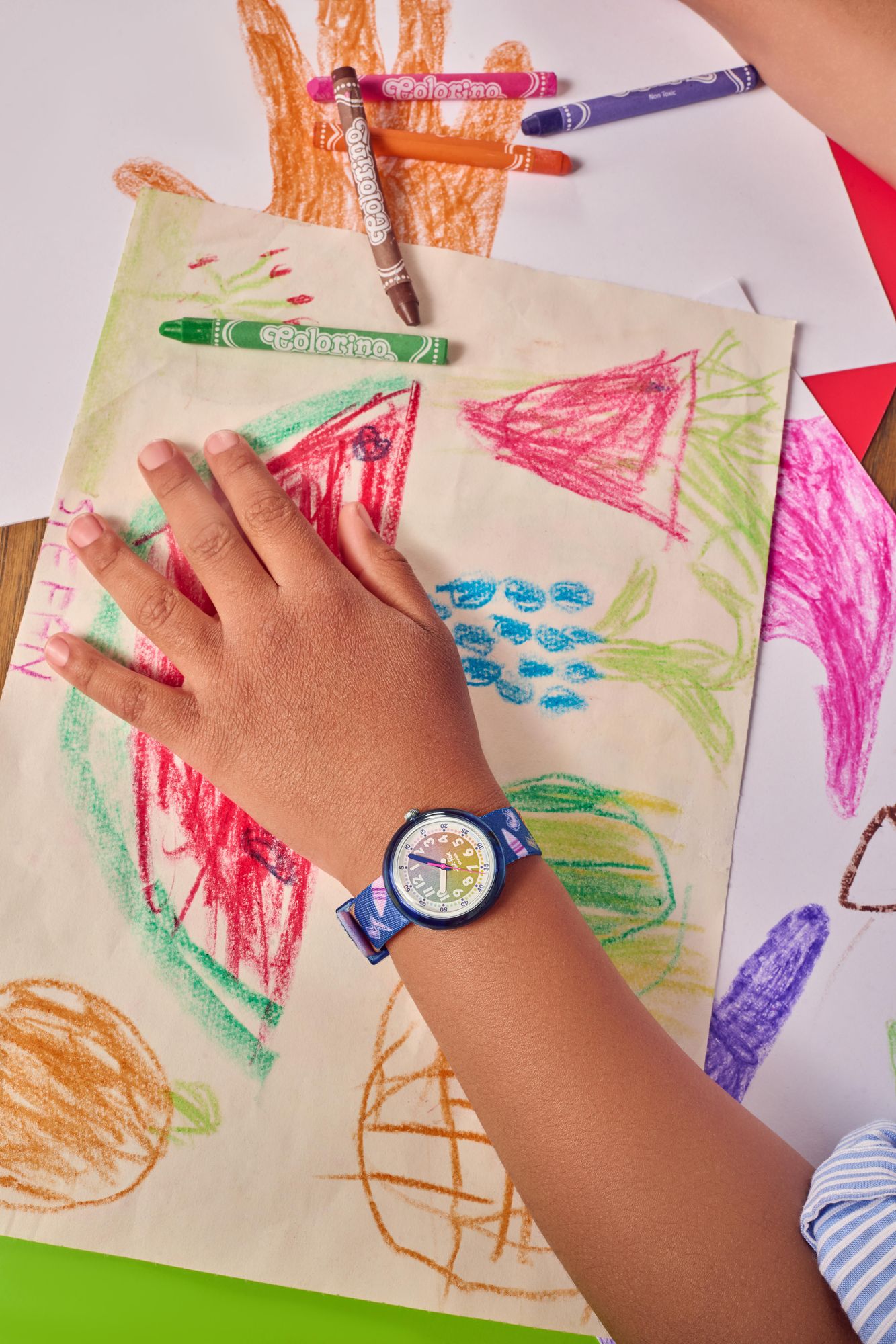 Flik Flak RAINBOW CRAYONS FPNP173 Reloj para chicas