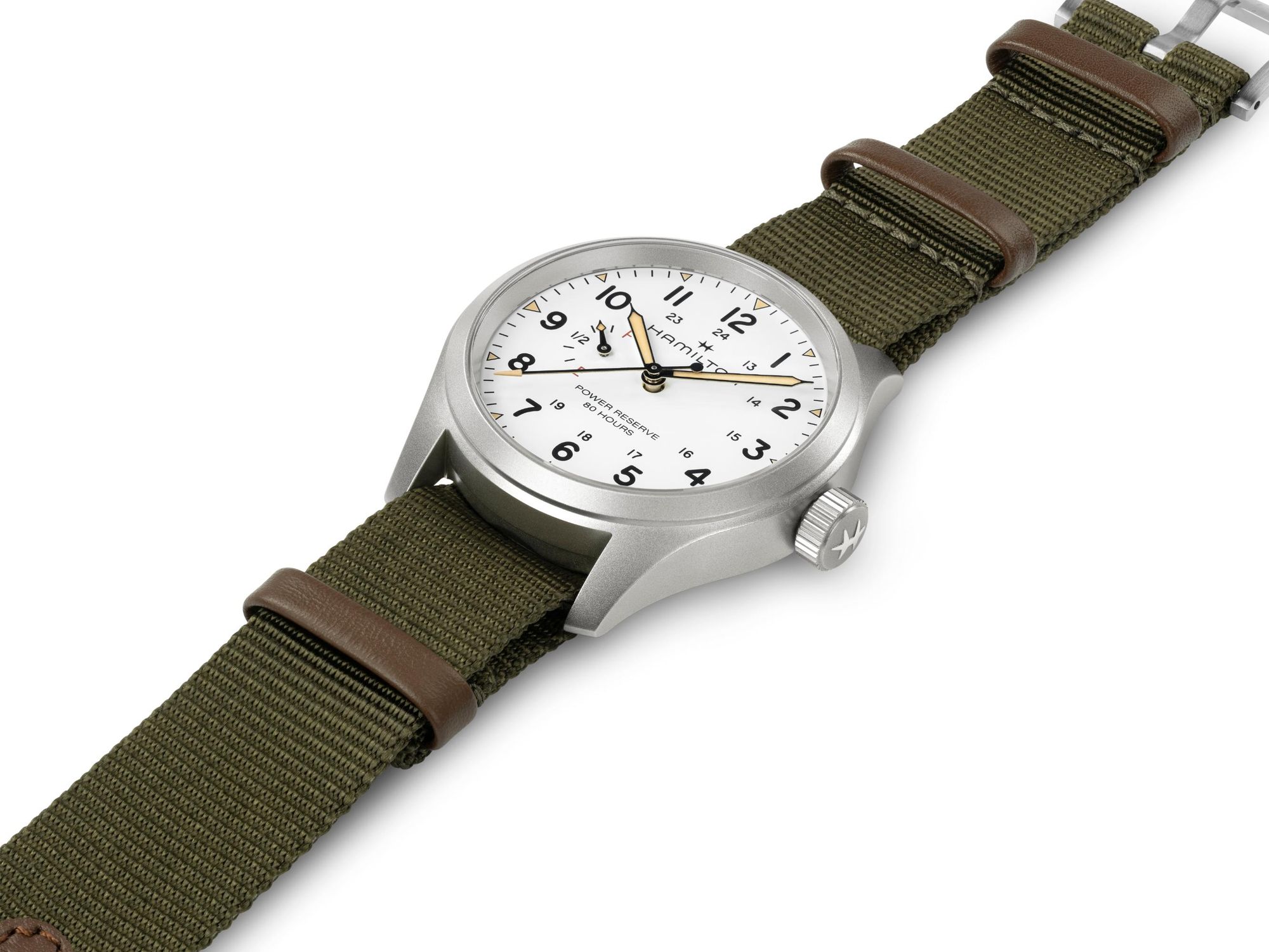 Hamilton Khaki Field Mechanical Power Reserve H69509910 Reloj Automático para hombres Reserve de marcha de 80 horas