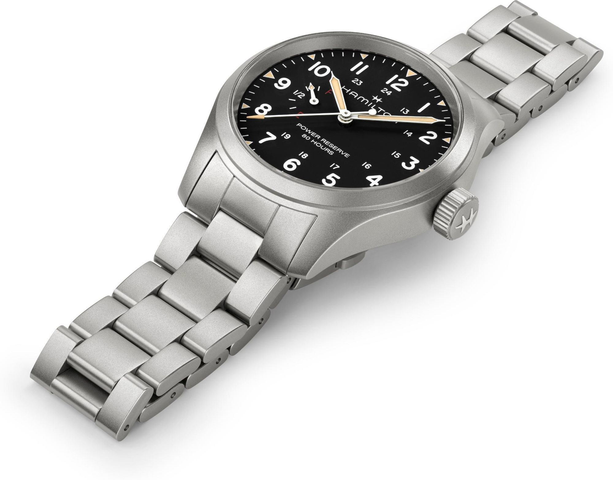 Hamilton Khaki Field Mechanical Power Reserve H69509130 Reloj Automático para hombres Reserve de marcha de 80 horas