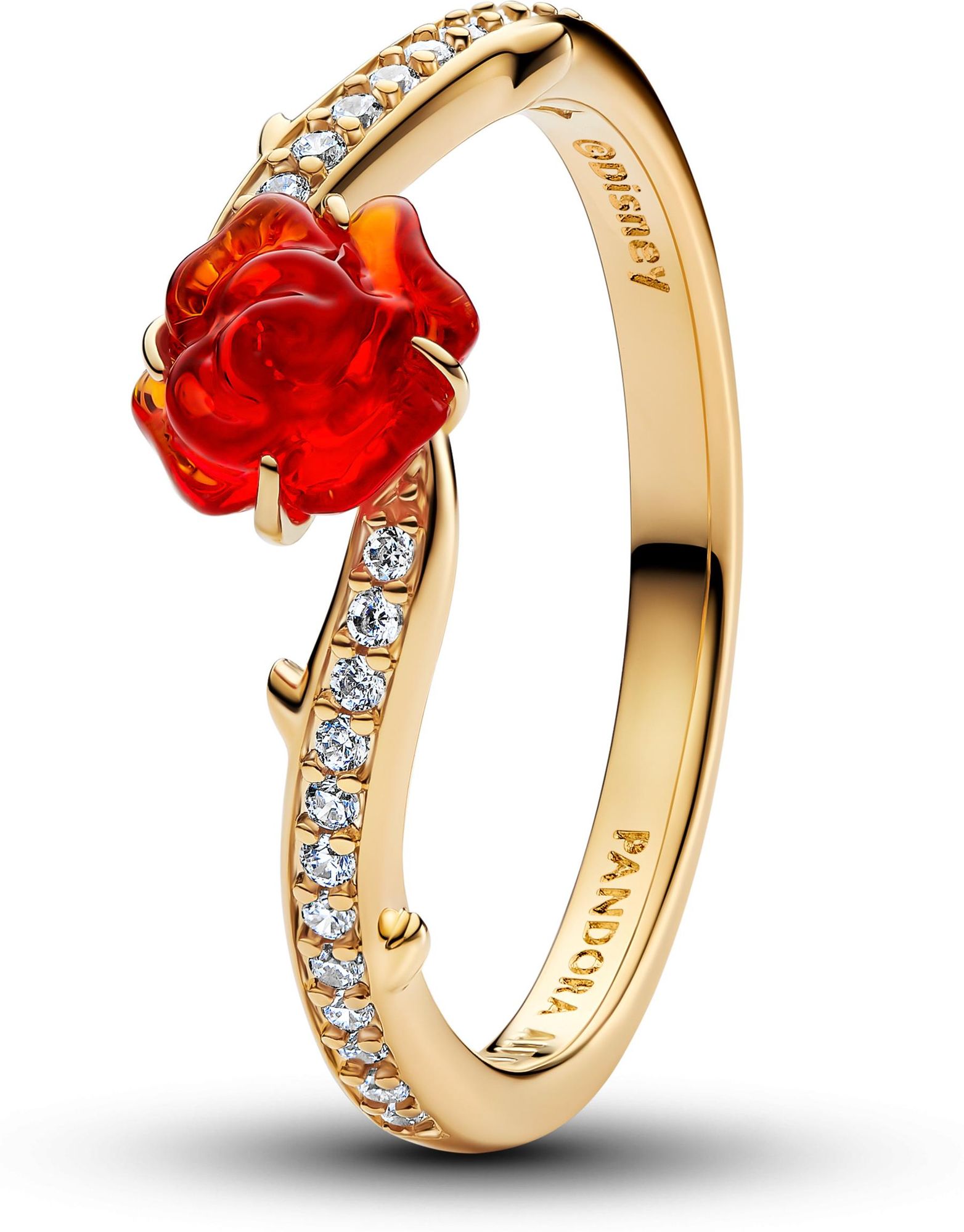 Pandora Disney Die Schöne und das Biest Magische Rose Ring 163984C01 Anillo para mujeres