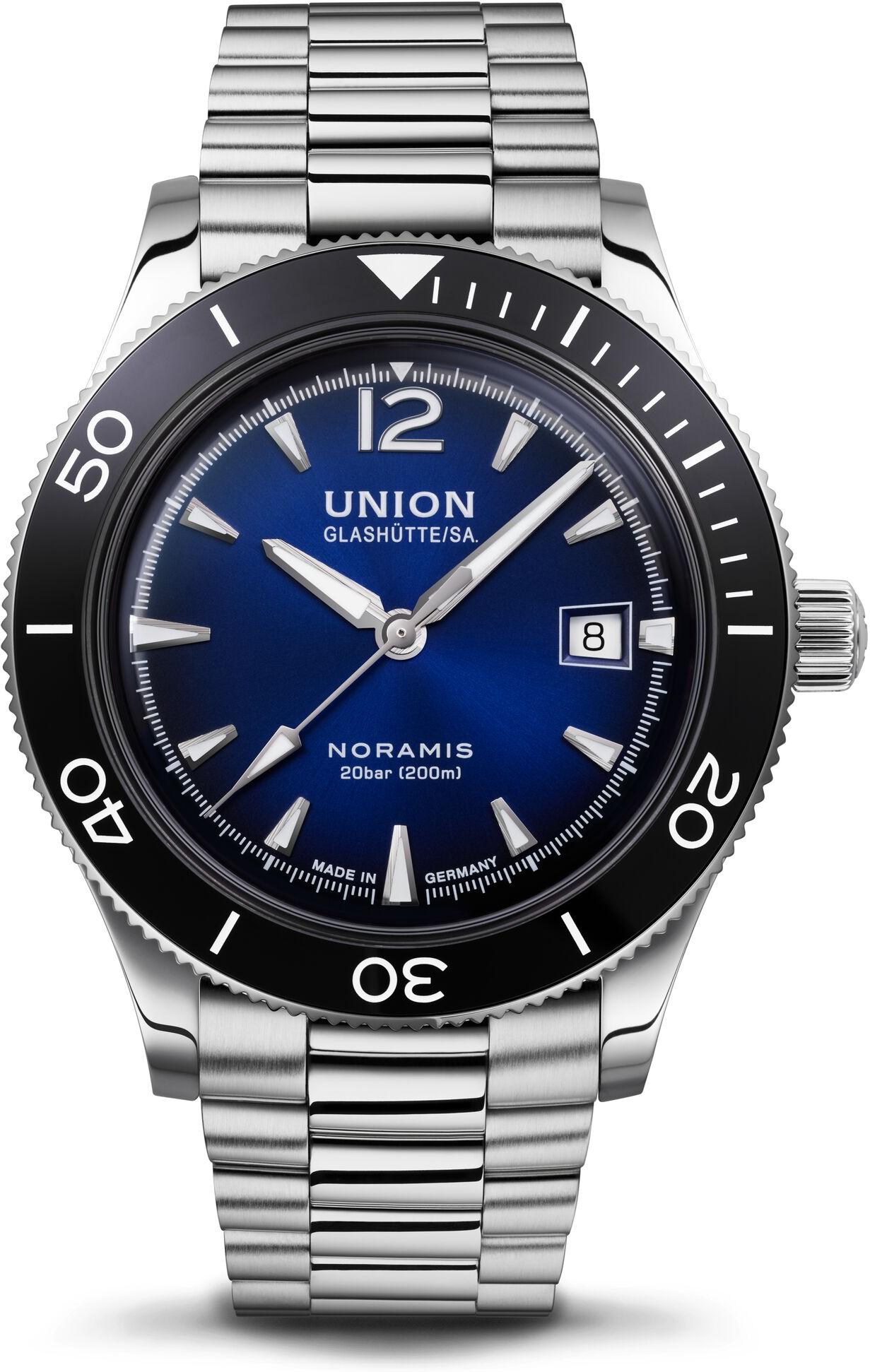 Union Glashütte Noramis Datum Sport D012.907.11.047.02 Heren armbandhorloge geschroefde kroon