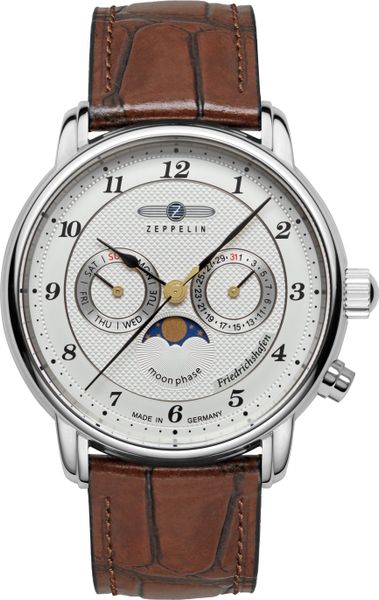 Zeppelin Friedrichshafen 85361 Reloj de Pulsera para hombres Indicador de la fase lunar Zeppelin Friedrichshafen 85361 Reloj de Pulsera para hombres Indicador de la fase lunar