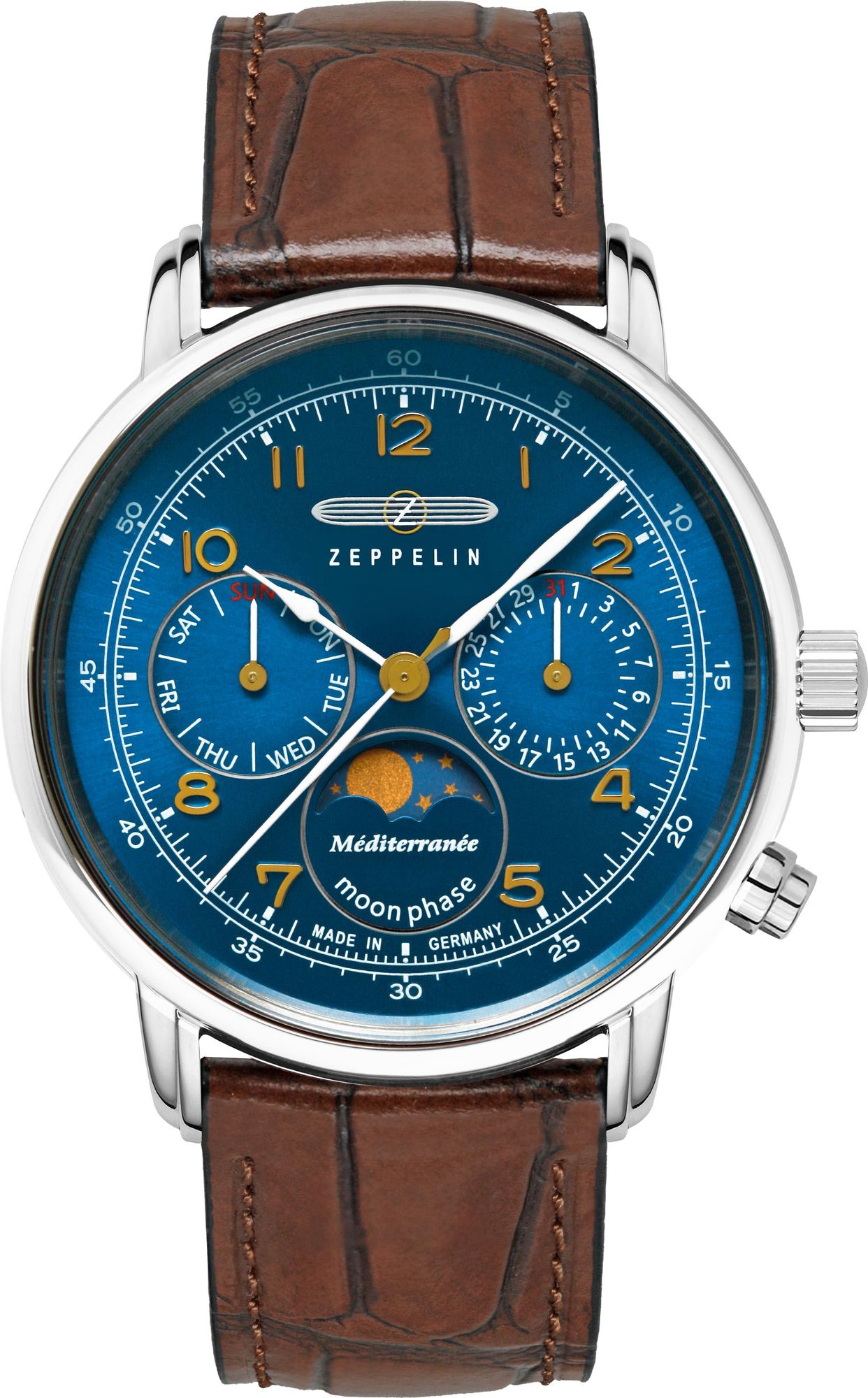 Zeppelin Méditerranée 96373 Montre Bracelet pour femmes Indicateur de la phase de la lune Zeppelin Méditerranée 96373 Montre Bracelet pour femmes Indicateur de la phase de la lune