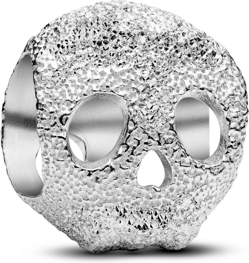 Pandora Strukturierter Totenkopf Mini-Charm 794040C00 Charm-hanger Pandora Strukturierter Totenkopf Mini-Charm 794040C00 Charm-hanger