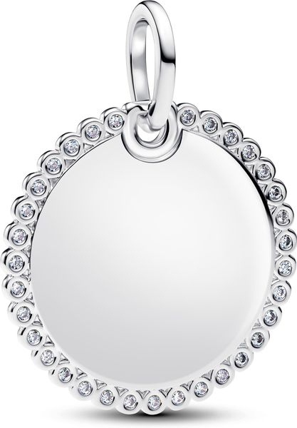 Pandora Gravierbarer runder Anhänger 394007C01 Damenhalskette Pandora Gravierbarer runder Anhänger 394007C01 Damenhalskette