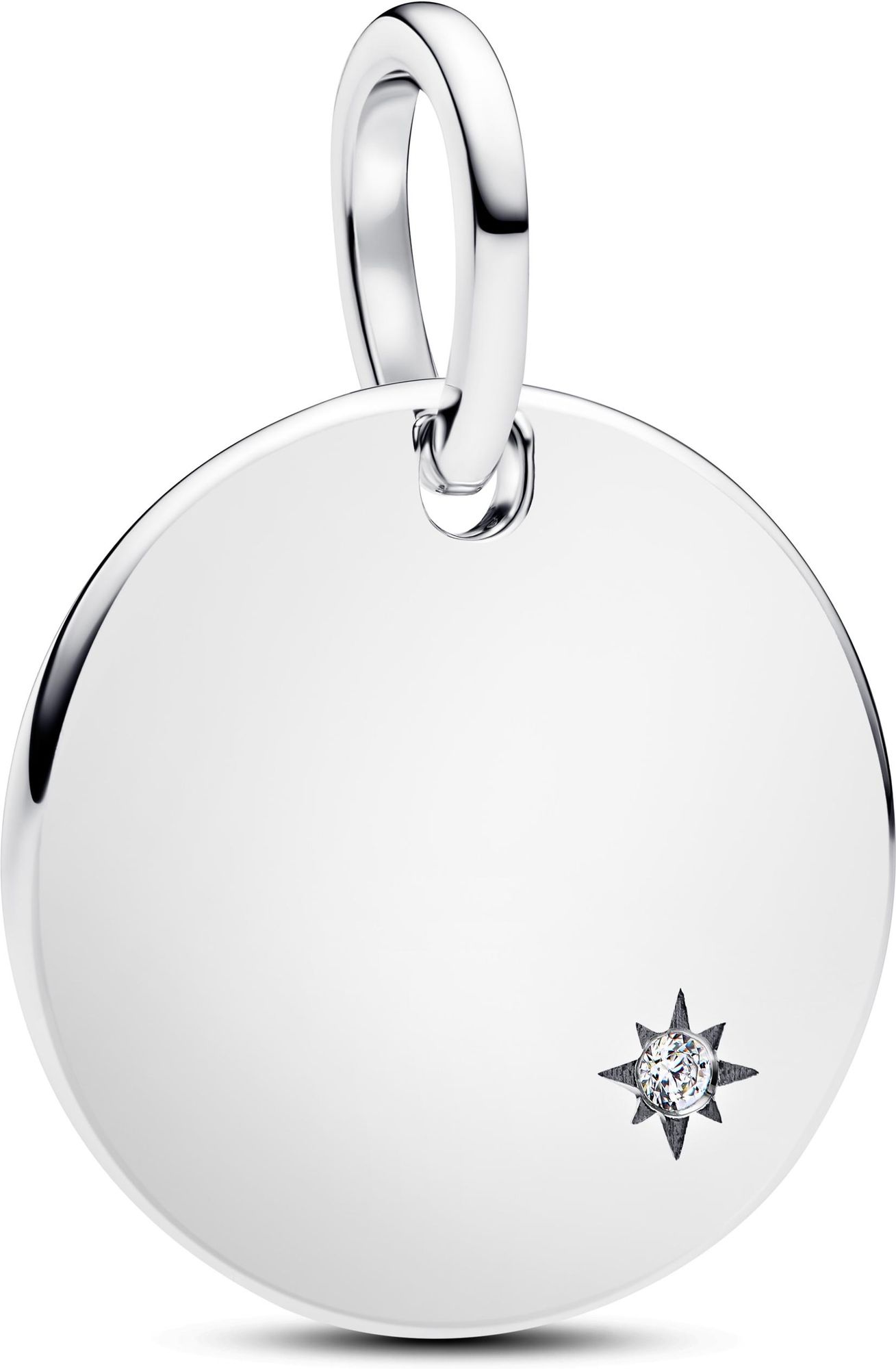 Pandora Gravierbarer Anhänger mit im Labor gezüchtetem Diamanten 394012C01 Damenhalskette