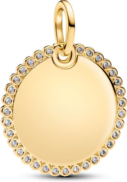 Pandora Gravierbarer runder Anhänger 364007C01 Cadena de cuello para mujeres Pandora Gravierbarer runder Anhänger 364007C01 Cadena de cuello para mujeres