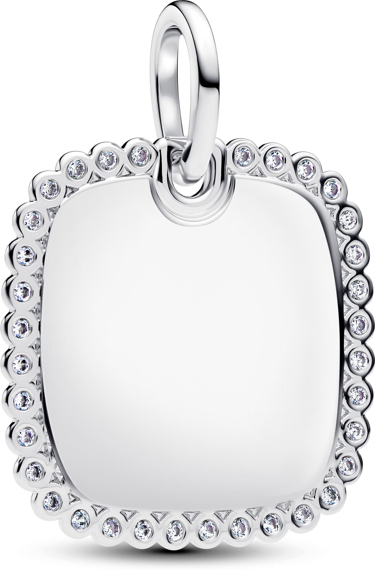 Pandora Gravierbarer Quadratischer Anhänger 394009C01 Damenhalskette